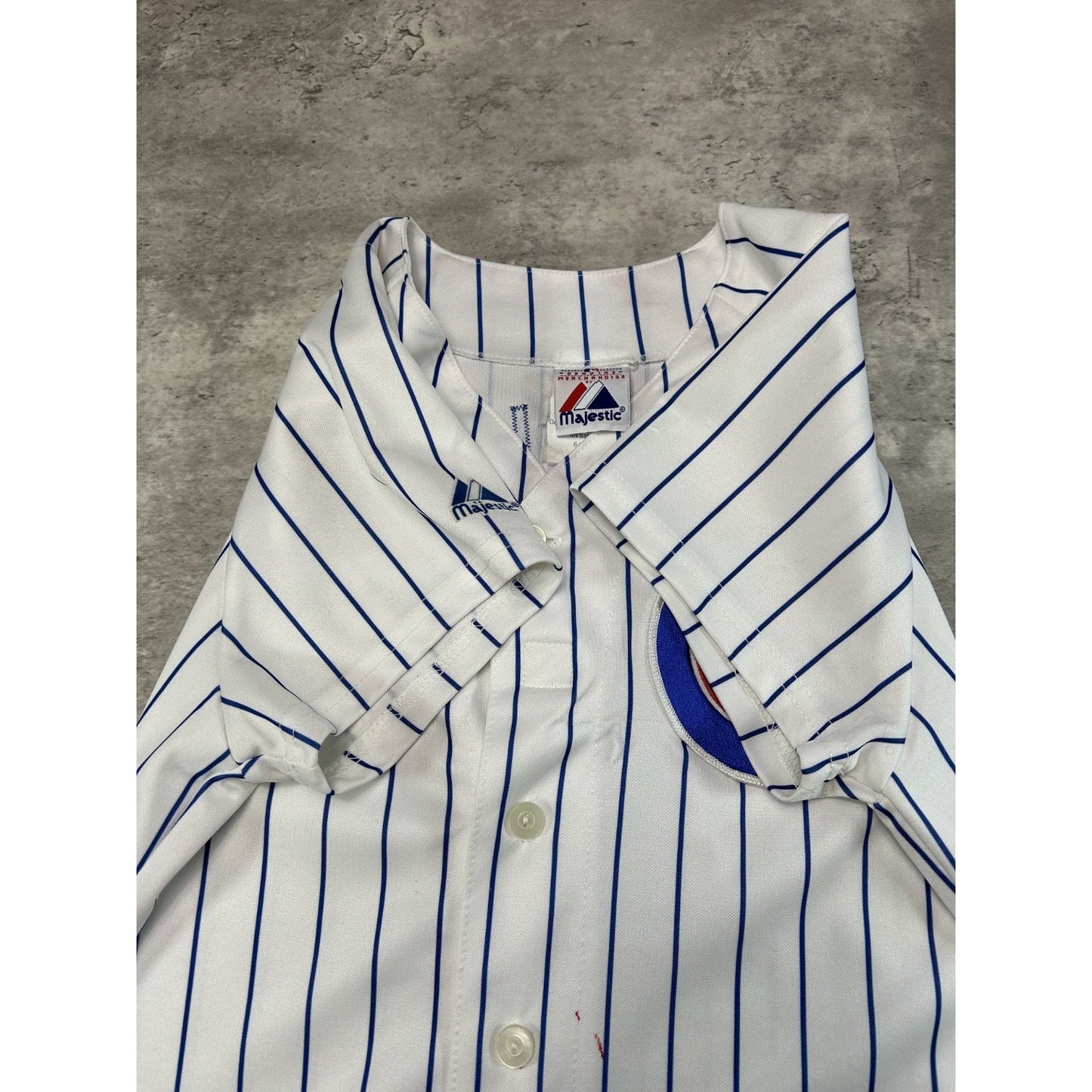 Vintage Ryan Theriot #2 Chicago Cubs MLB Pinstripe Stitched Jersey Size Small