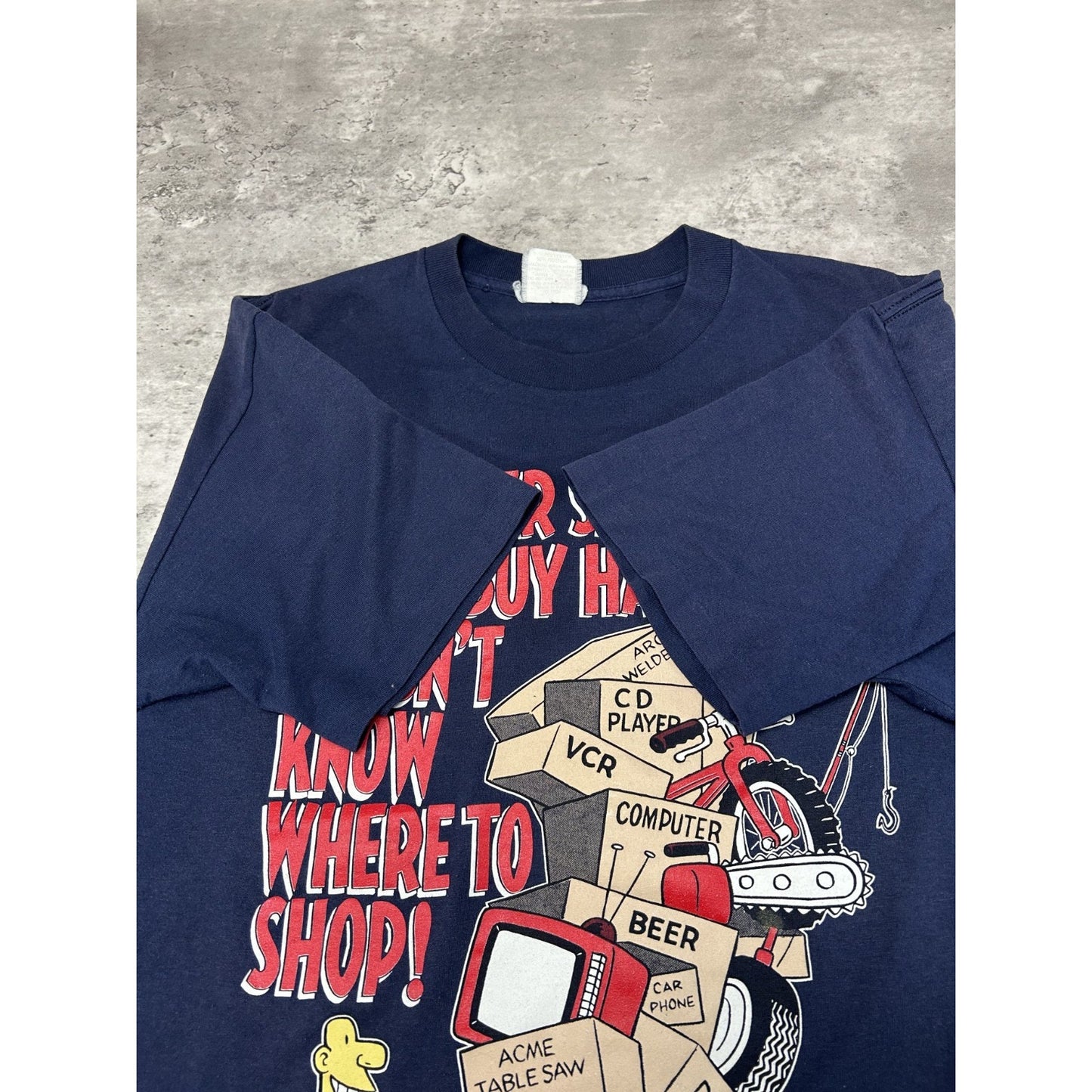 Vintage 90s Whoever Says Money Cant Buy Happiness Comedy Slogan T-Shirt Size XL