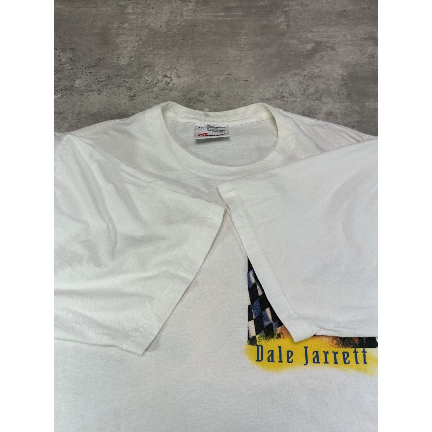 Vintage Dale Jarrett #88 Nascar The Winning Edge Graphic T-Shirt Size XL White