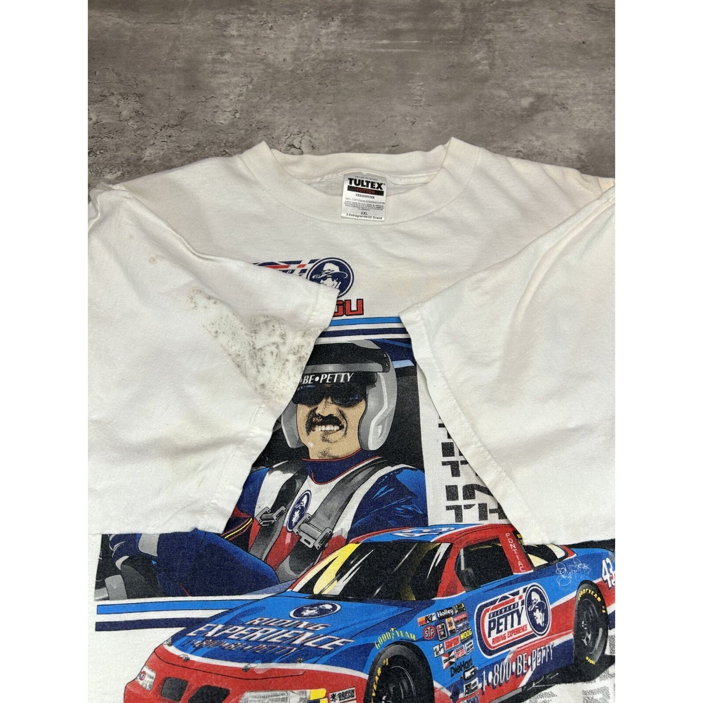 Vintage 90s Richard Petty STP Racing Inside The Ride Nascar T-Shirt Size 2XL