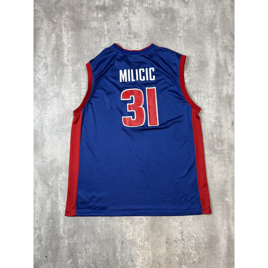 Vintage Darko Milicic #31 Detroit Pistons NBA Reebok Basketball Jersey Size XL