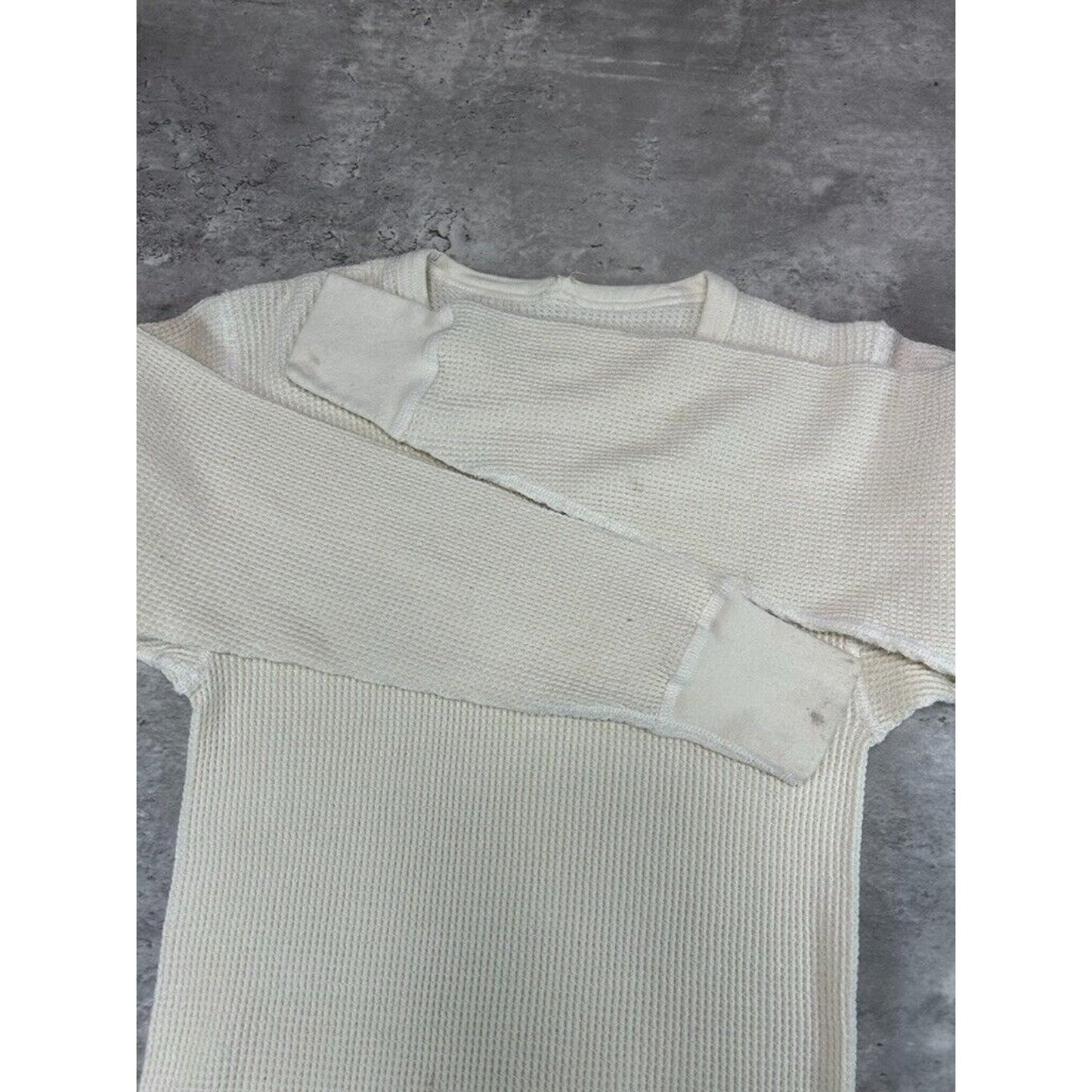 Vintage 1970s Blank Thermal Print Long Sleeve T-Shirt Size Medium Tall