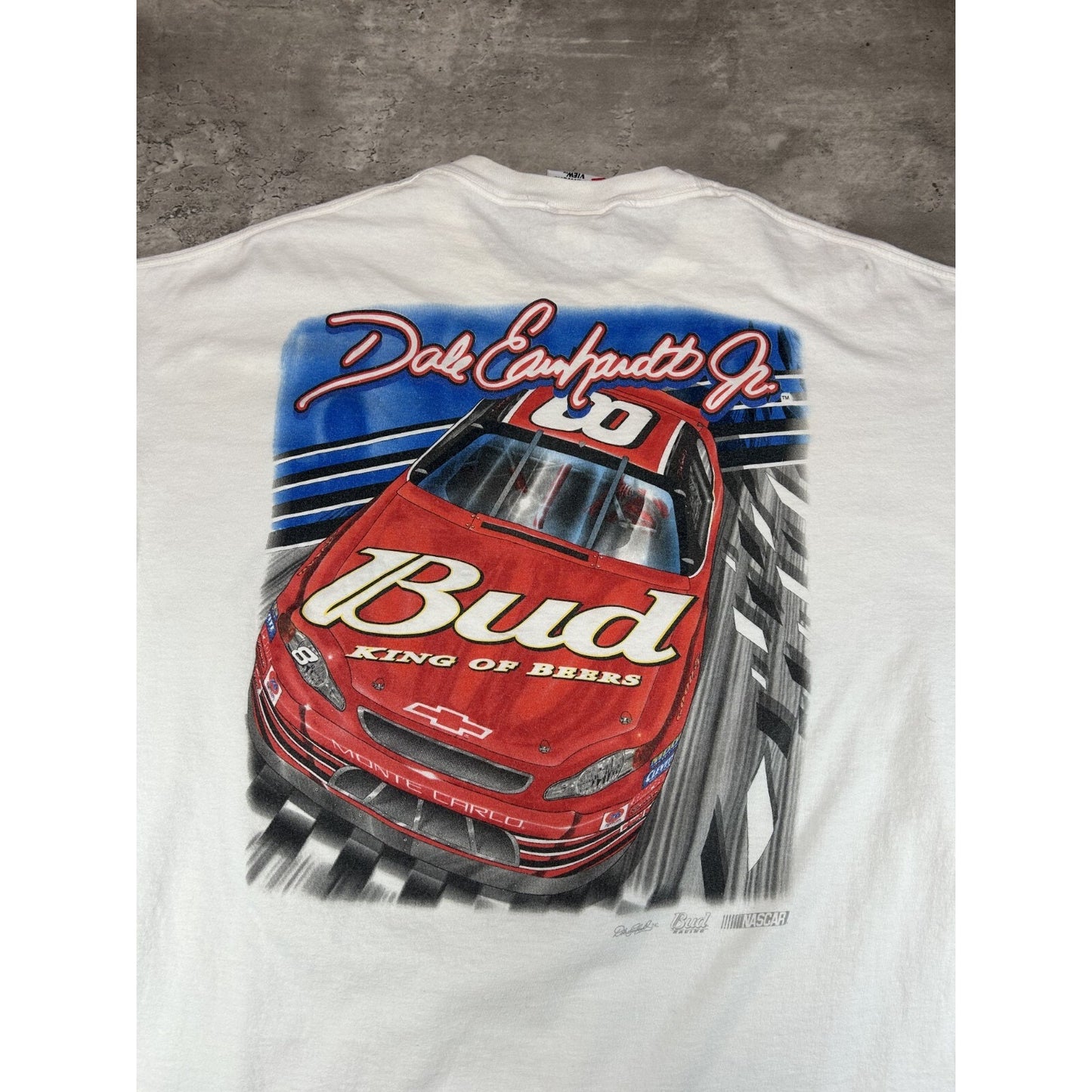 Vintage 90s Dale Earnhardt #8 Budweiser Racing Nascar Graphic T-Shirt Size XL