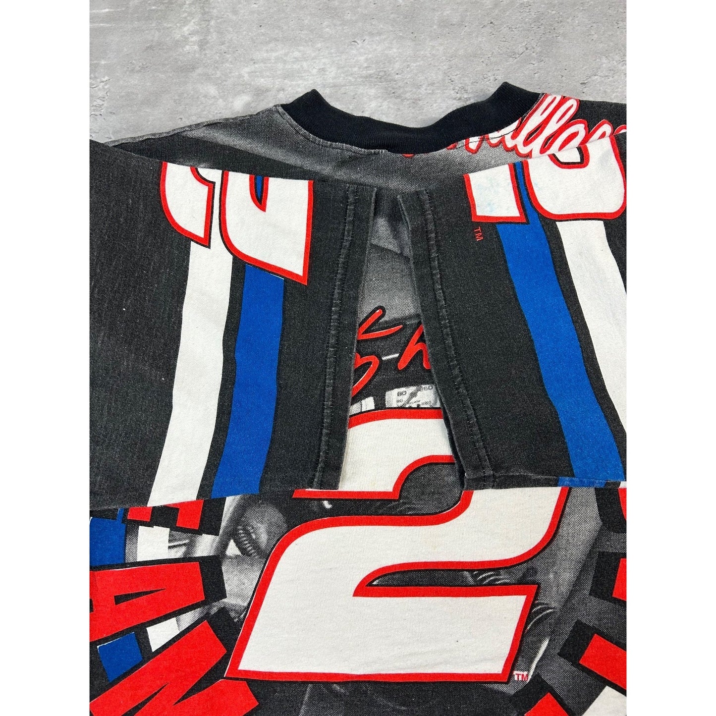Vintage Rusty Wallace #2 Miller Lite Racing Nascar All Over Print T-Shirt Sz XL
