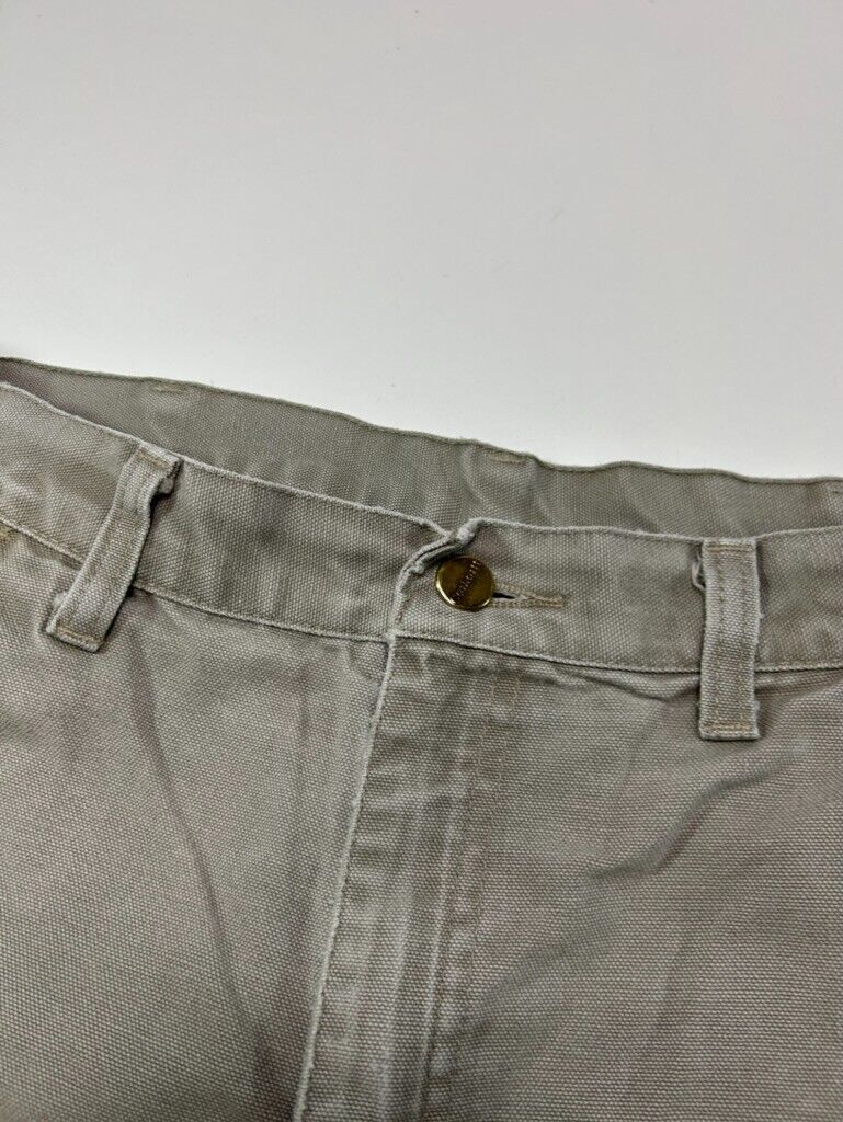 Vintage Carhartt Dungaree Fit Canvas Workwear Carpenter Pants Size 33W B11 DES