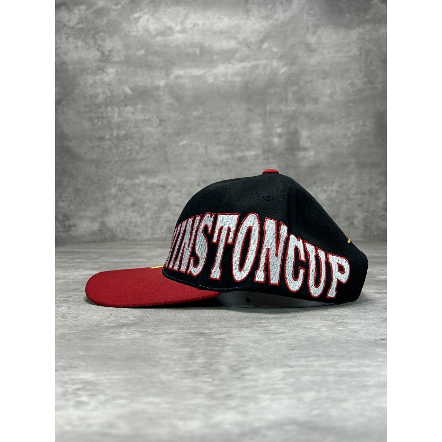 Vintage 90s WInston Cup Nascar Racing Embroidered Spellout Snapback Hat OSFA