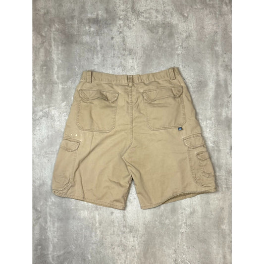Vintage Y2K Levis Silver Tab Khaki Cargo Shorts Size 38 Beige