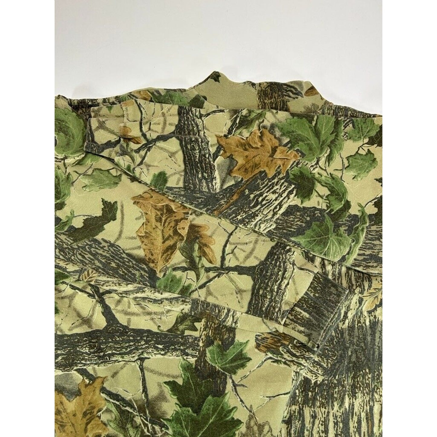 Vintage Duxbac Realtree Camo Long Sleeve Mock Neck Hunting T-Shirt Size XL
