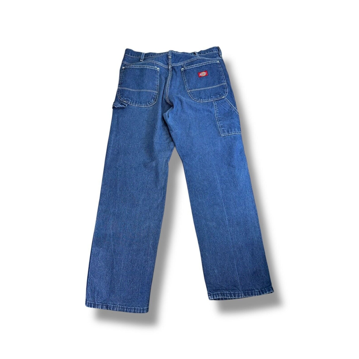 Vintage Dickies Dark Wash Denim Workwear Carpenter Pants Size 34 Blue