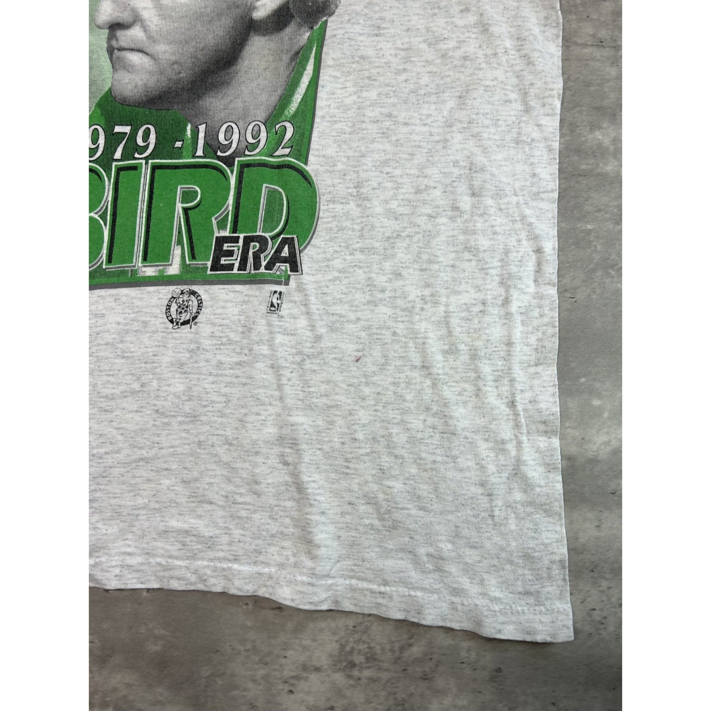 Vintage 1992 Larry Bird #33 Boston Celtics NBA Player Graphic T-Shirt Size XL