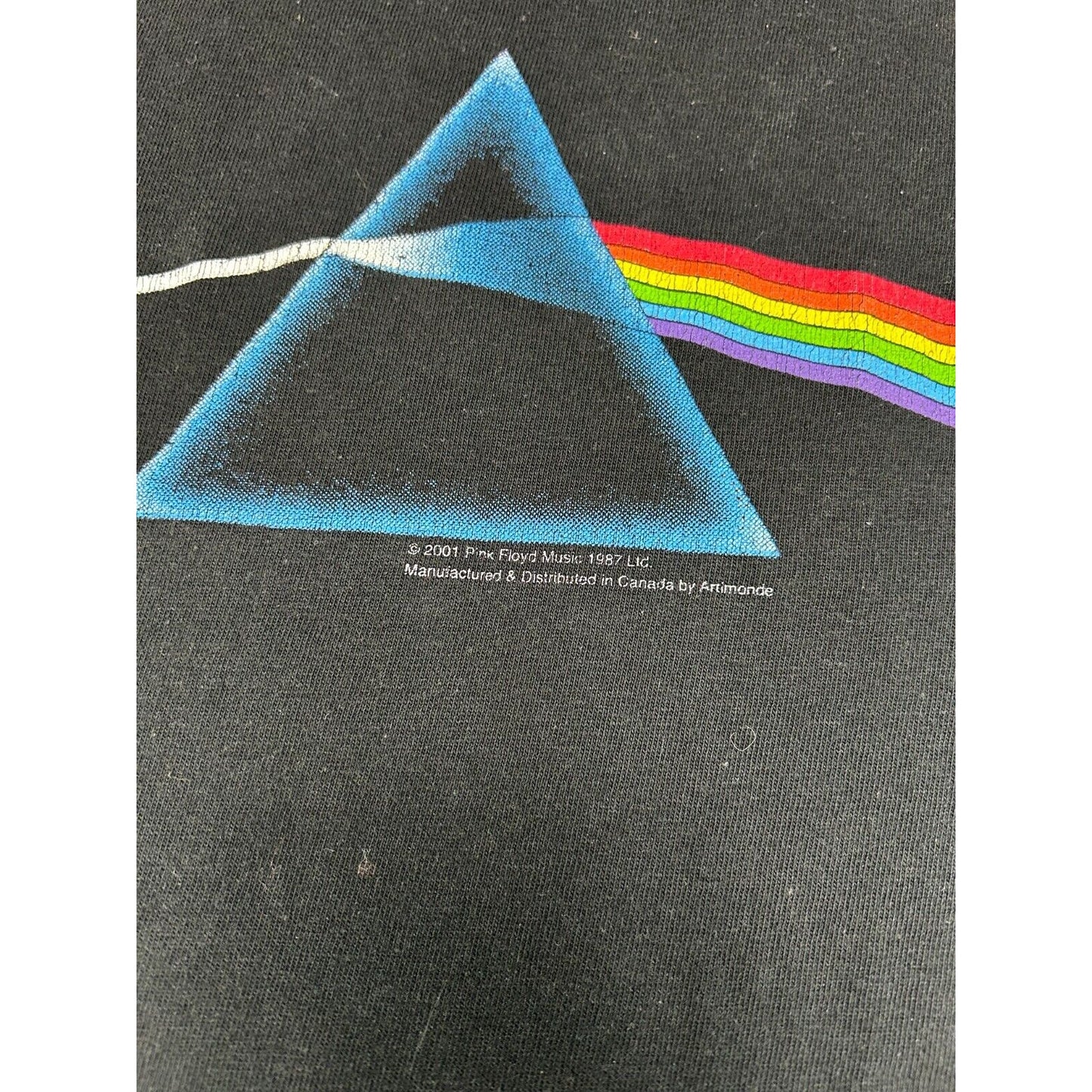 Vintage 2001 Pink Floyd Dark Side Of The Moon Rock Album T-Shirt Size Large