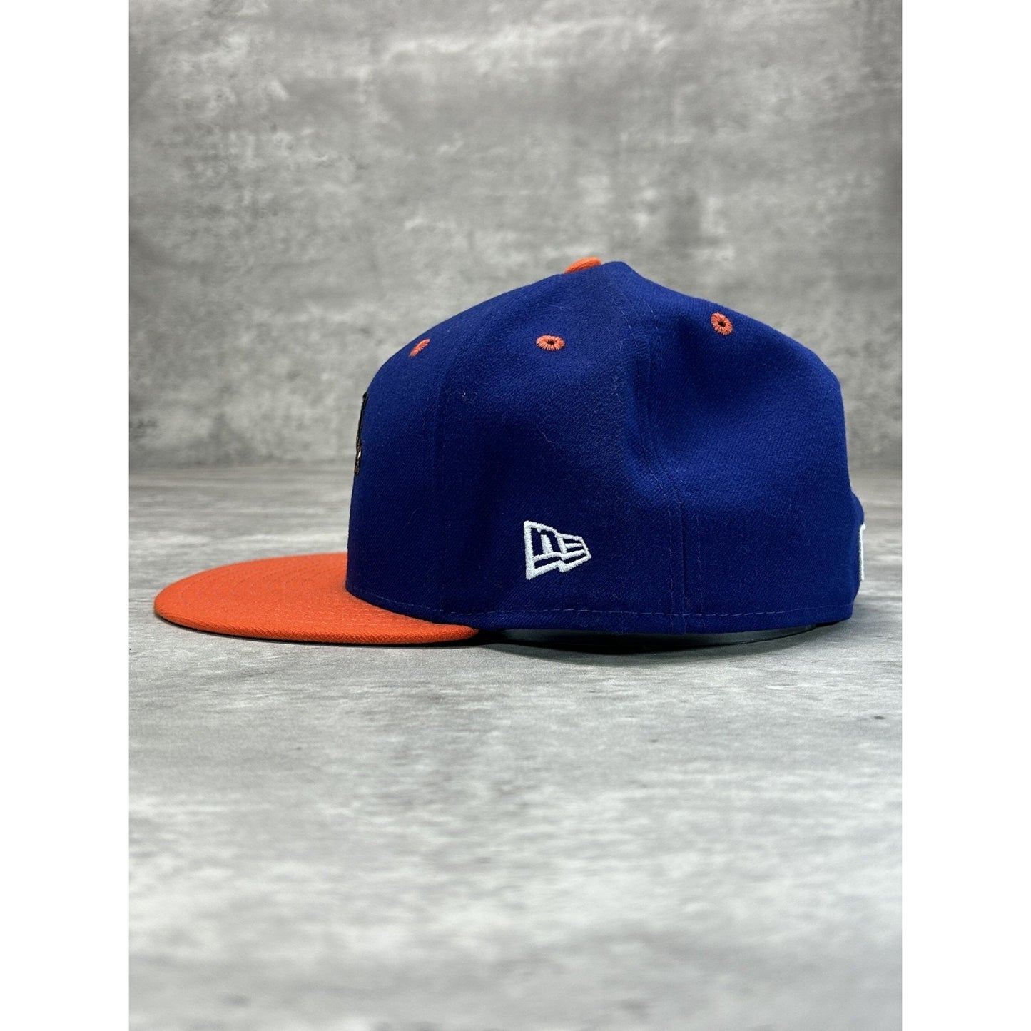 Midland Rockhounds MiLB Embroidered Logo Baseball Fitted Hat 7 1/2 Blue/Orange
