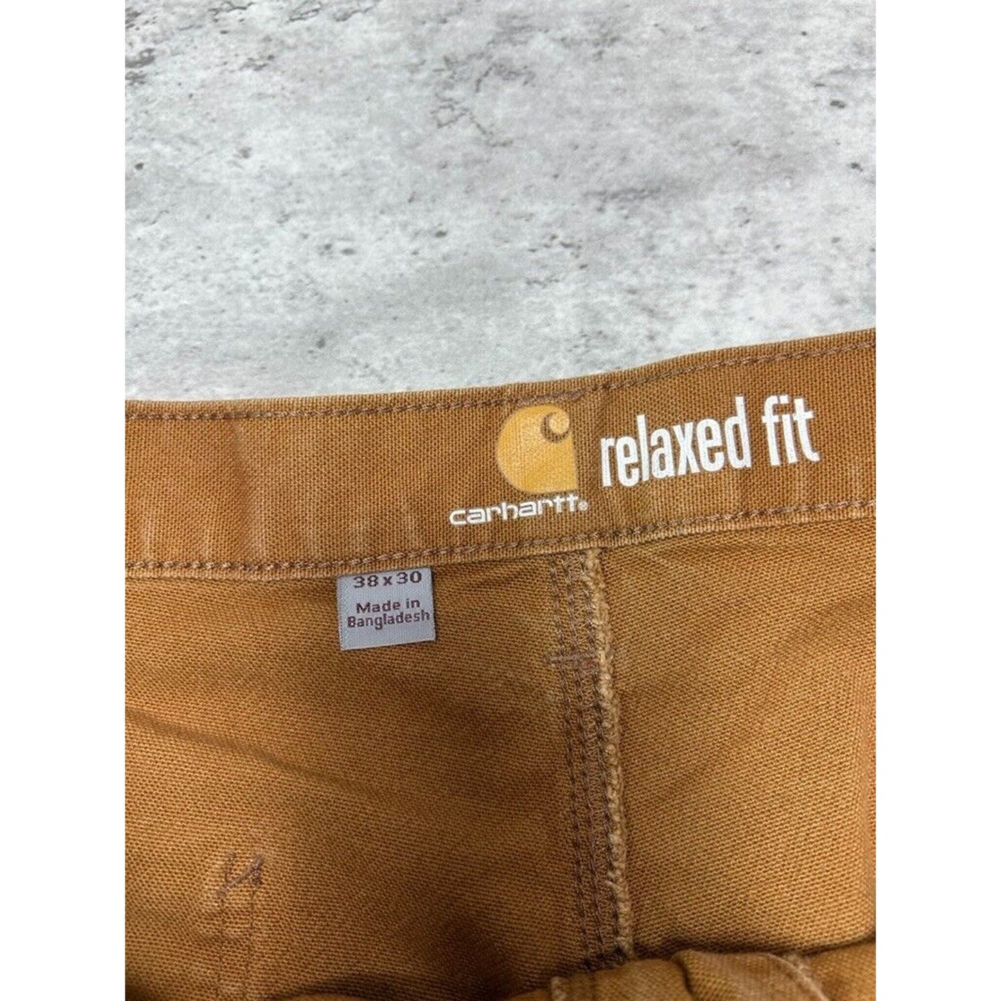Carhartt Relaxed Fit Canvas Work Wear Carpenter Pants Size 38 Beige