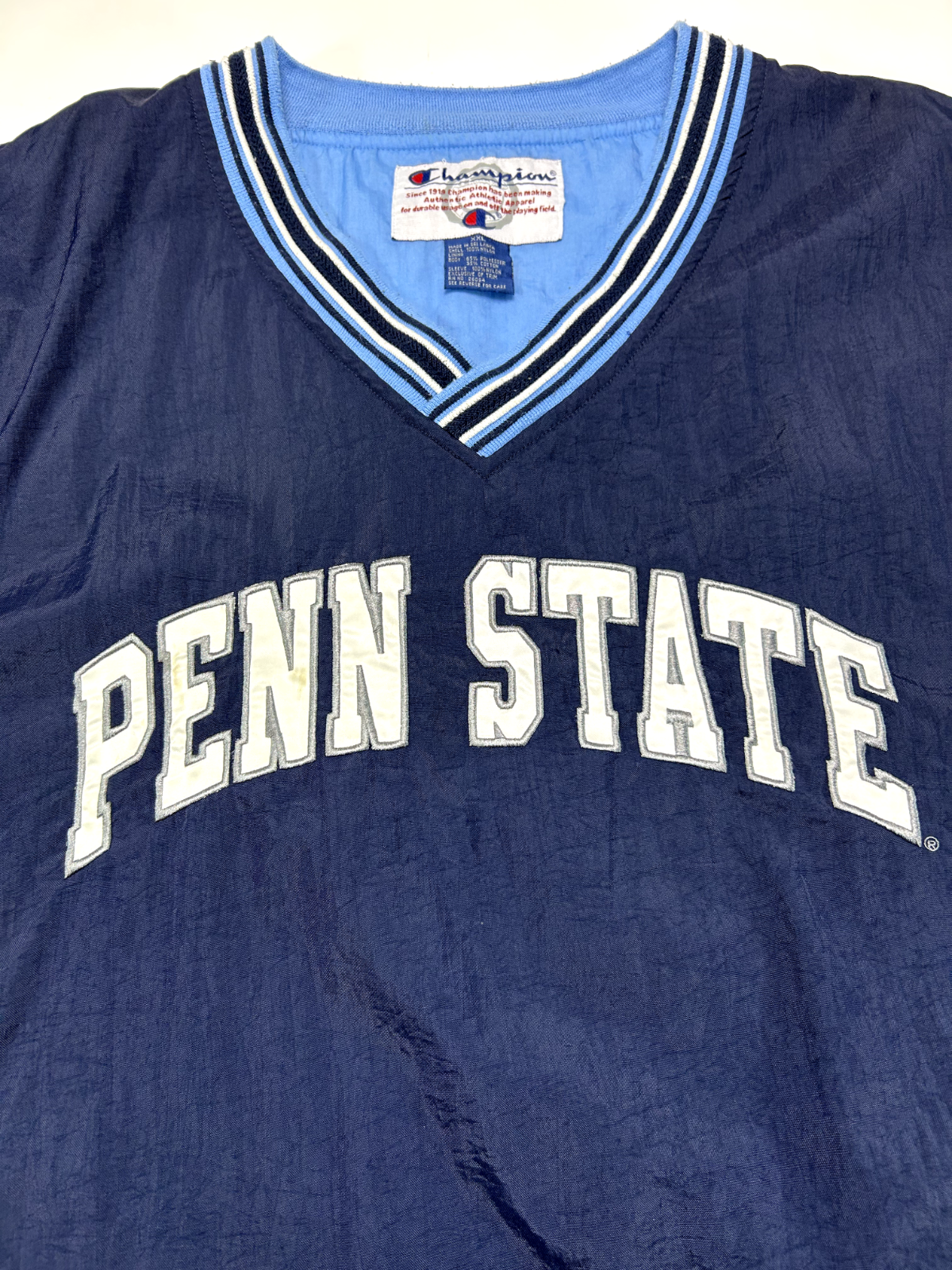 Vintage 90s Penn State Nittany Lions NCAA Champion Nylon Pullover Jacket Size XXL