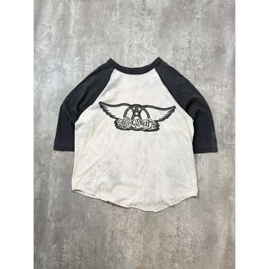 Vintage 1997 Aerosmith Aero Force One Rock Music Raglan T-Shirt Size Medium