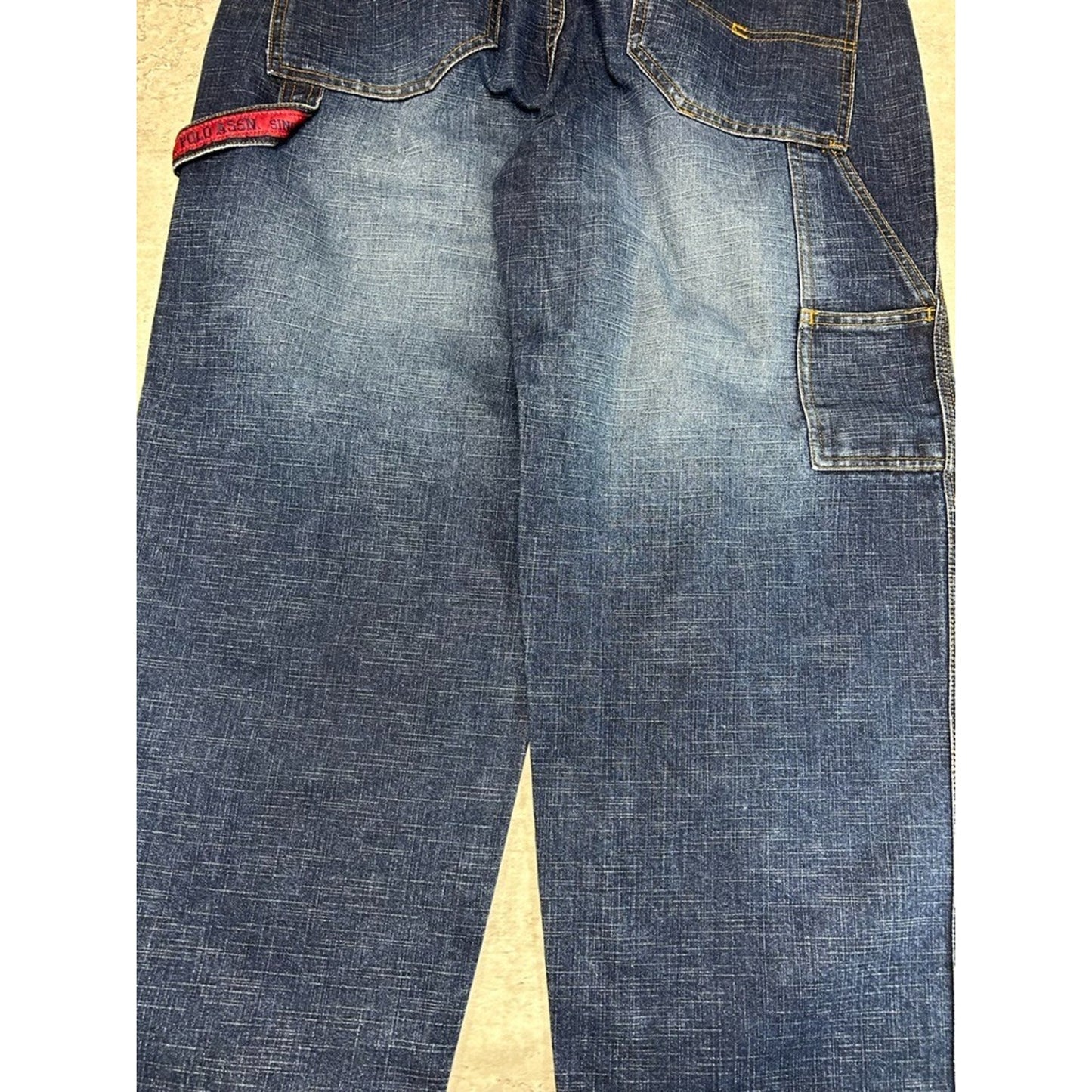 Vintage Y2K US Polo Assn. Embroidered Spellout Dark Wash Denim Pants Size 33