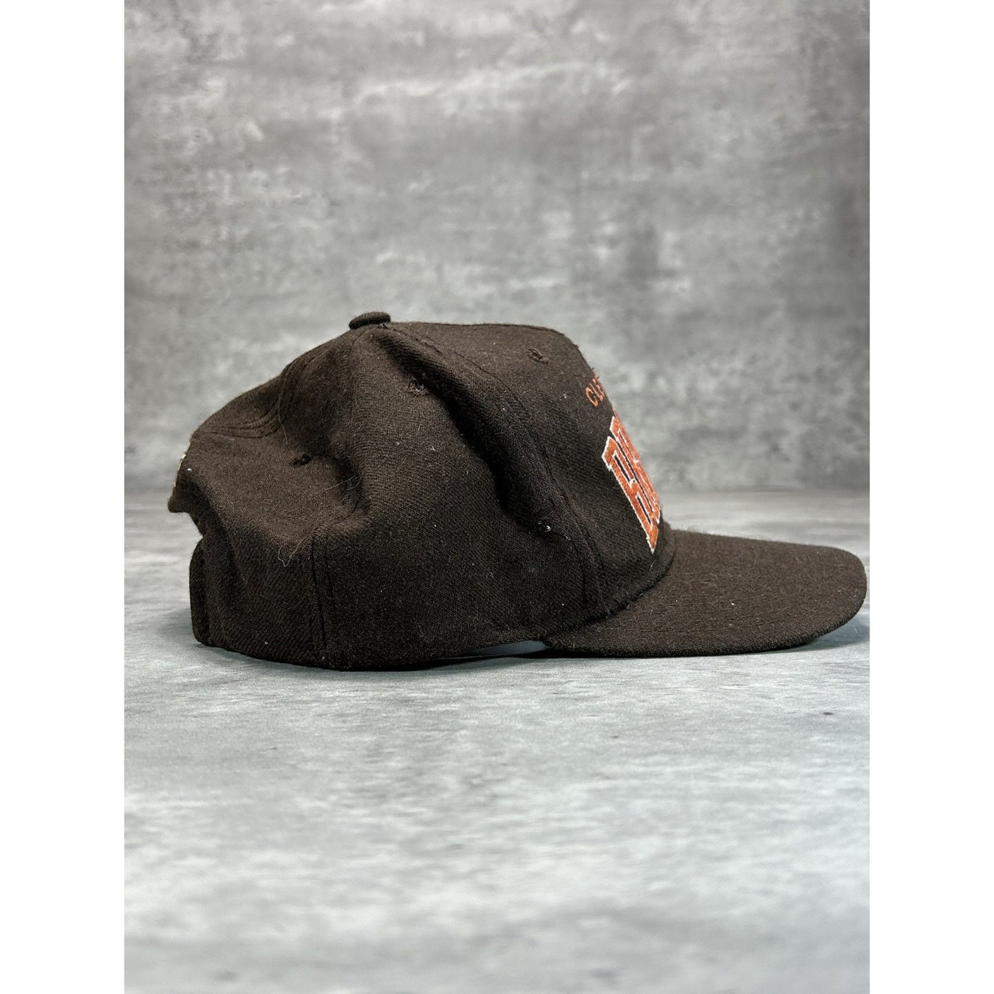 Vintage 90s Cleveland Browns NFL Starter Arc Spellout Wool Snapback Hat OSFA
