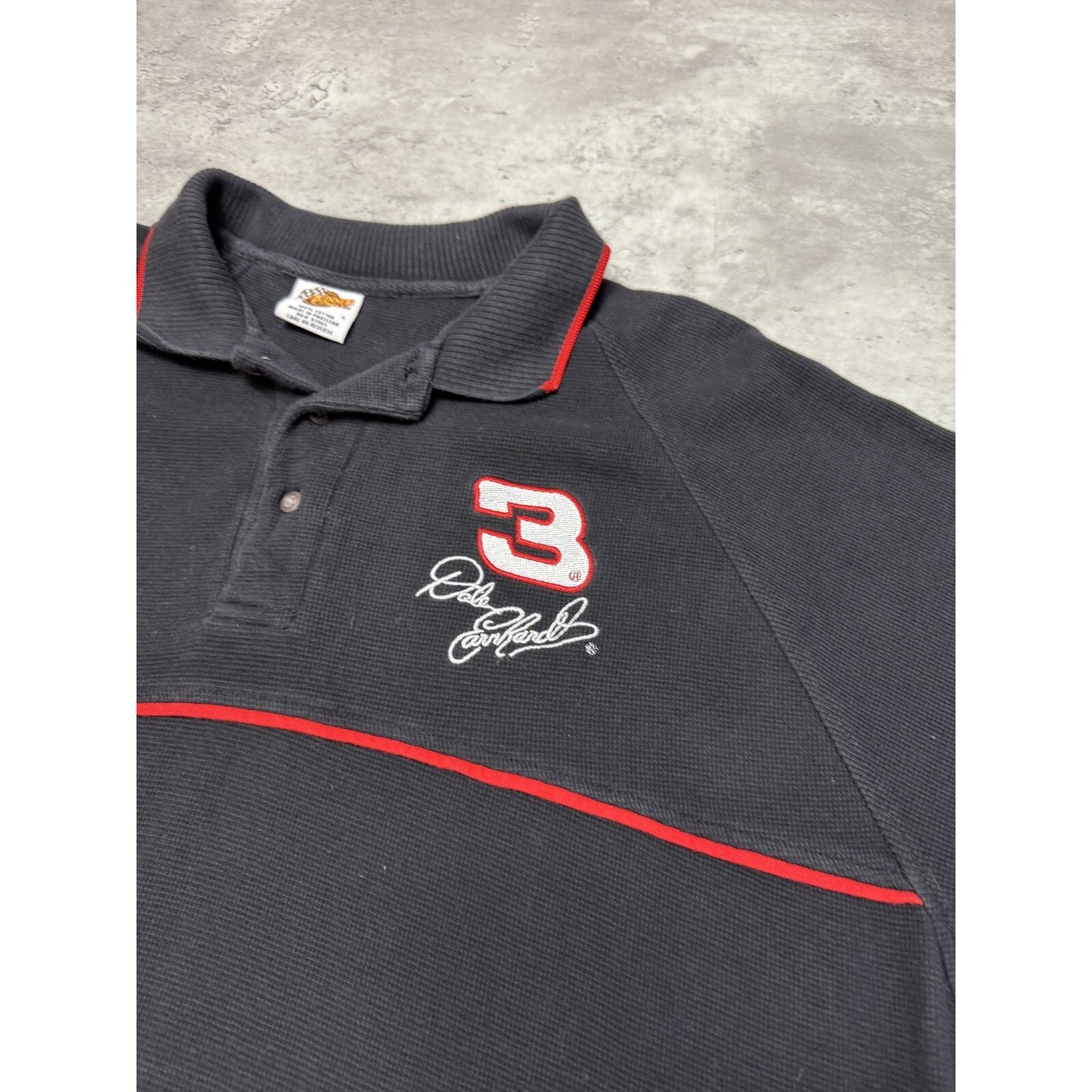 Vintage Dale Earnhardt #3 Nascar Embroidered 1/4 Button Jersey Size Large