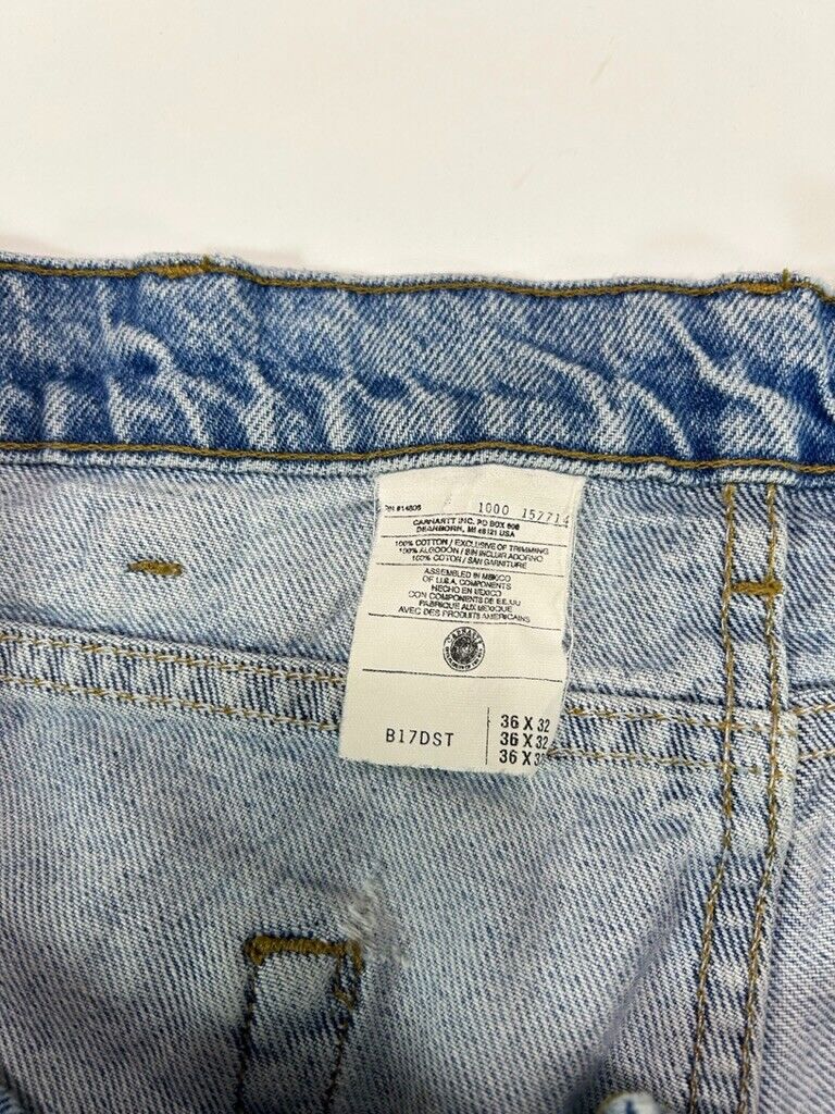 Vintage 90s Carhartt Light Wash Denim Workwear Pants Size 35