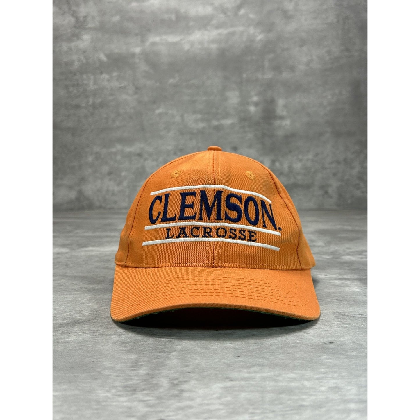 Vintage 90s Clemson Tigers Lacrosse NCAA Embroidered Spellout Snapback Hat OSFA