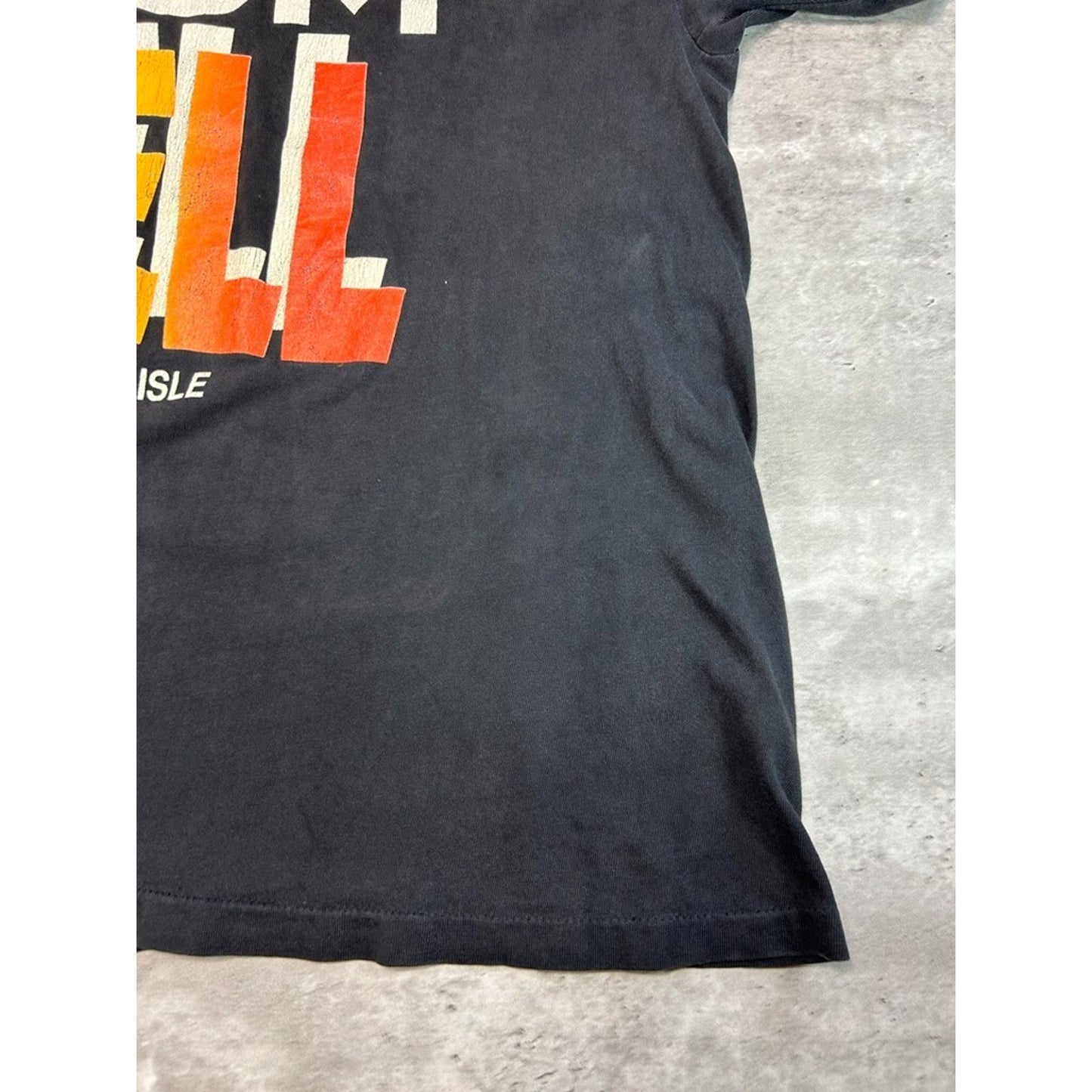 Vintage 80s/90s Sled Head From Hell Destination Graphic T-Shirt Size Large Black