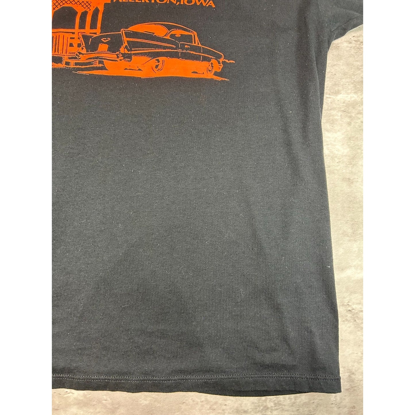 Vintage Southern Iowa Car Graphic Destination T-Shirt Size XL Black