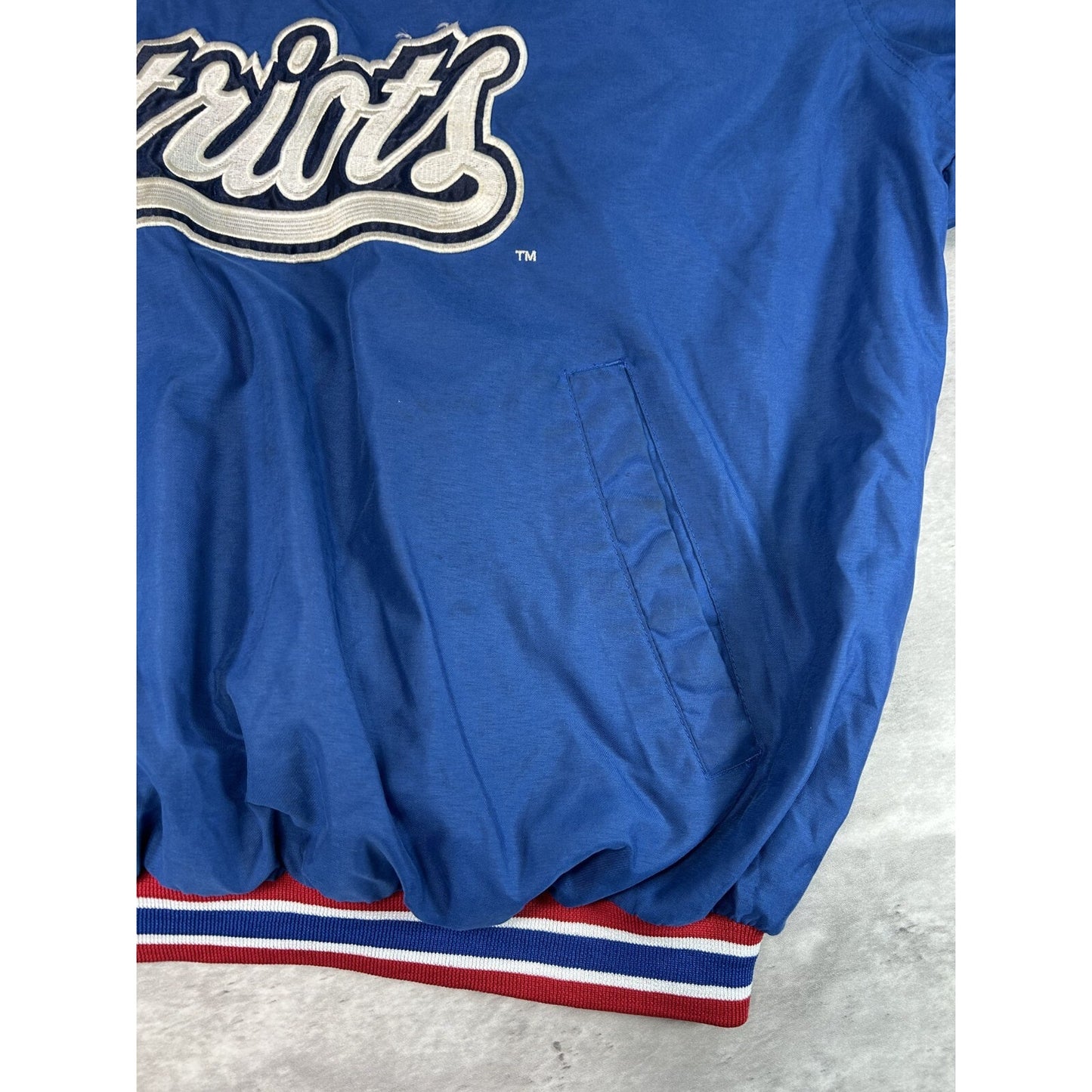 Vintage 2000s New England Patriots NFL Embroidered Reebok Windbreaker Jacket XL