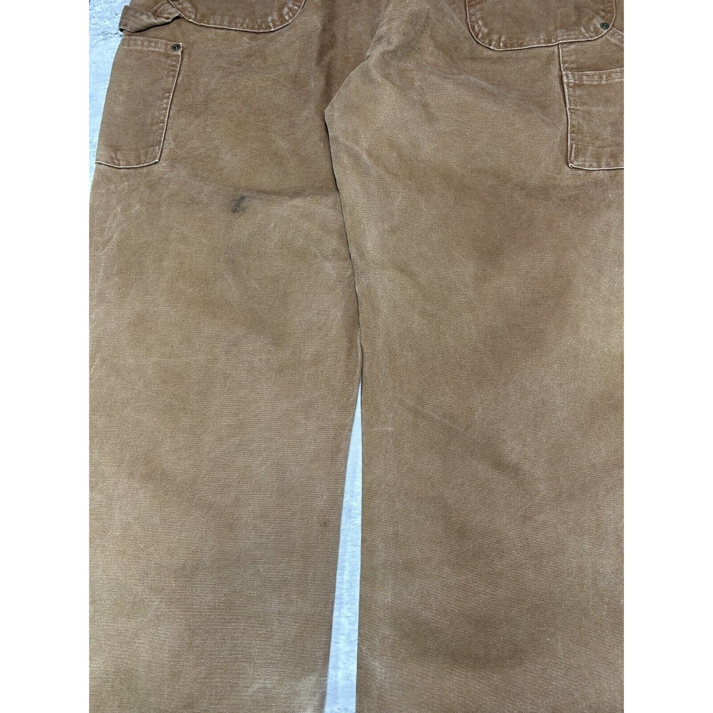 Vintage 90s Carhartt Canvas Workwear Carpenter Double Knee Pants Size 40 Beige
