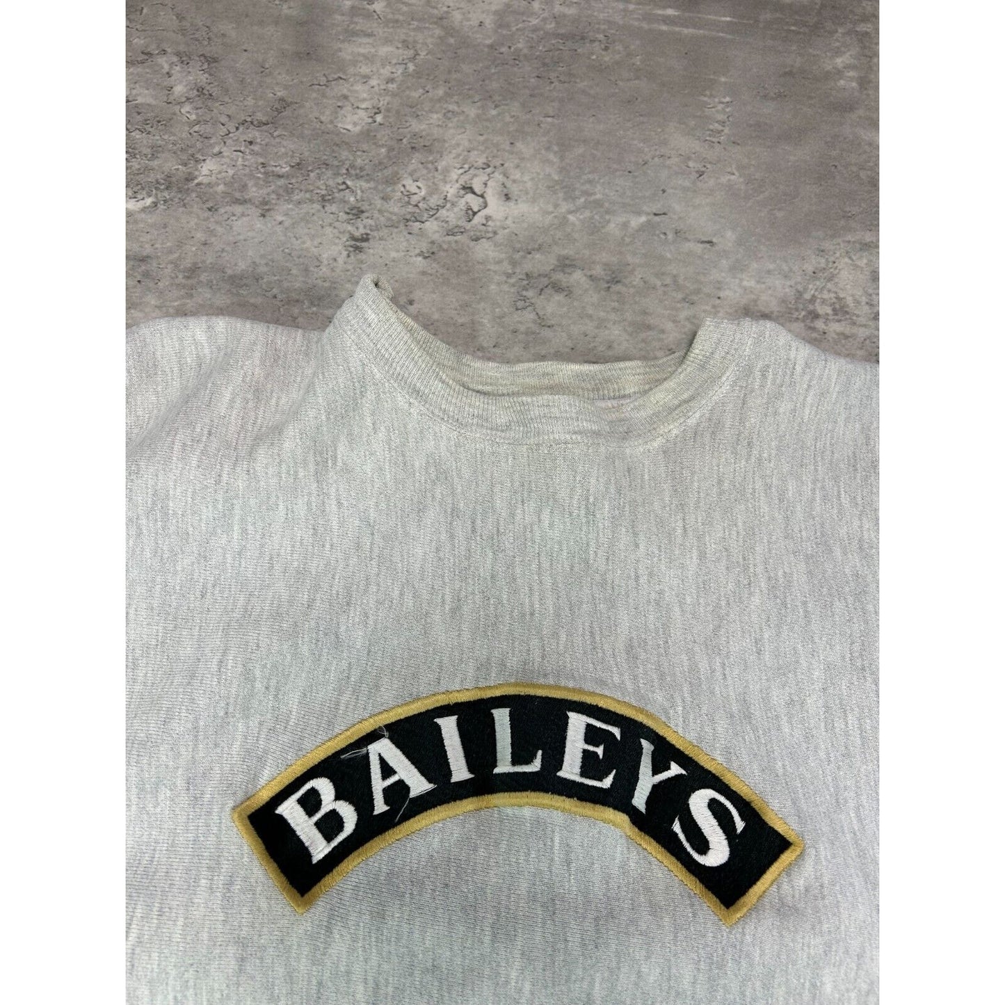 Vintage Baileys Liquor Promo Champion Reverse Weave Sweatshirt Size XL Gray