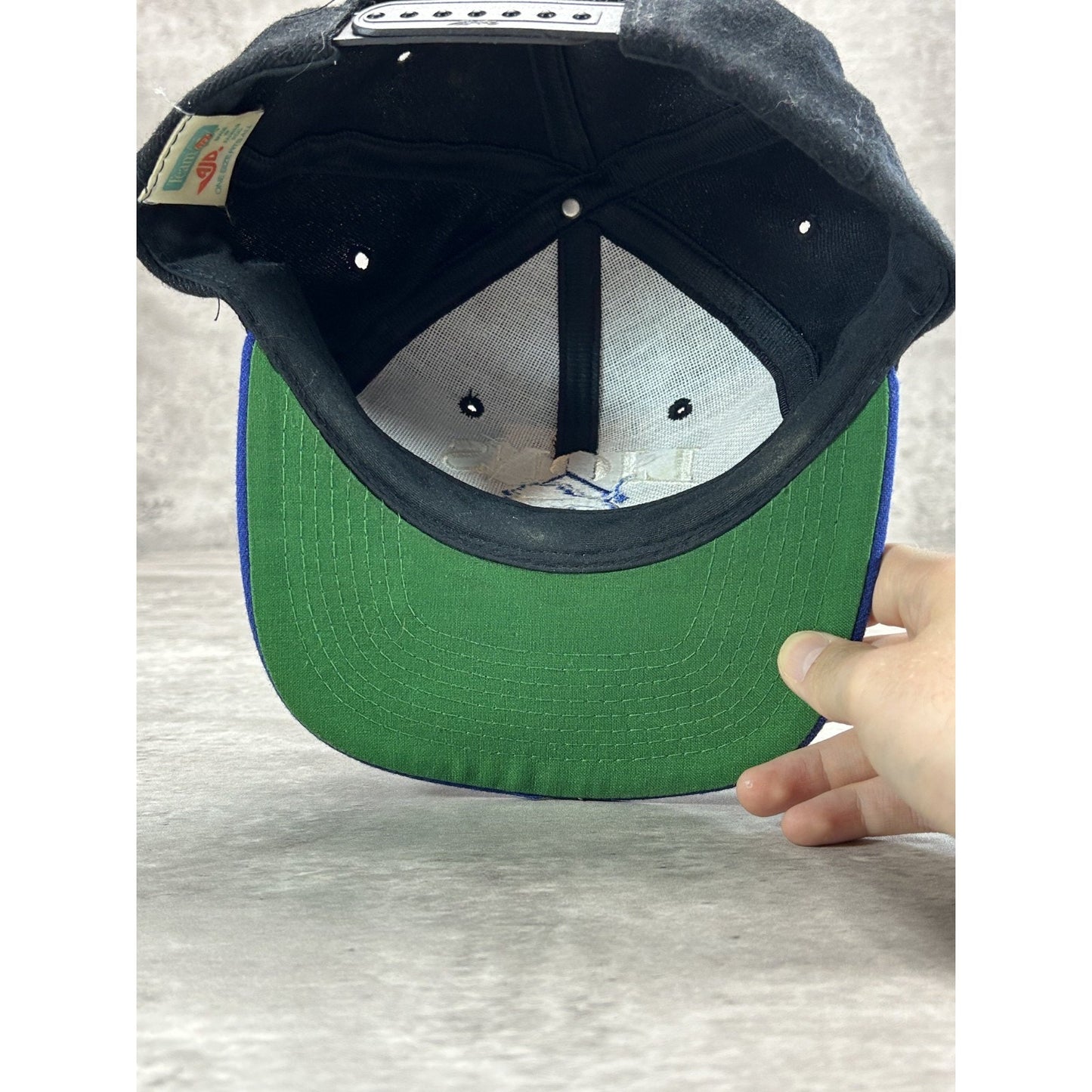 VTG 90s Detroit Lions NFL Embroidered Spellout Logo Football Snapback Hat OSFA