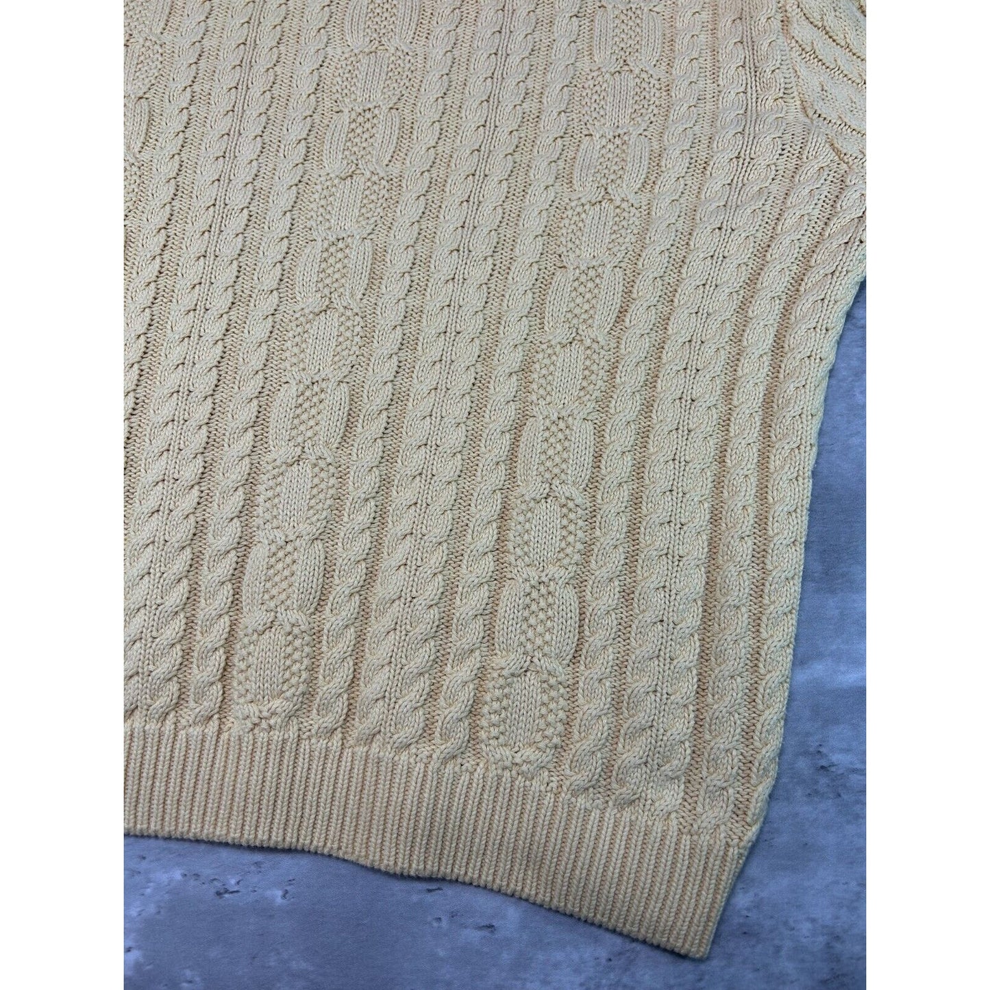 Vintage 90s Jeanne Pierre Cable Knit Turtle Neck Pullover Sweater Size Small