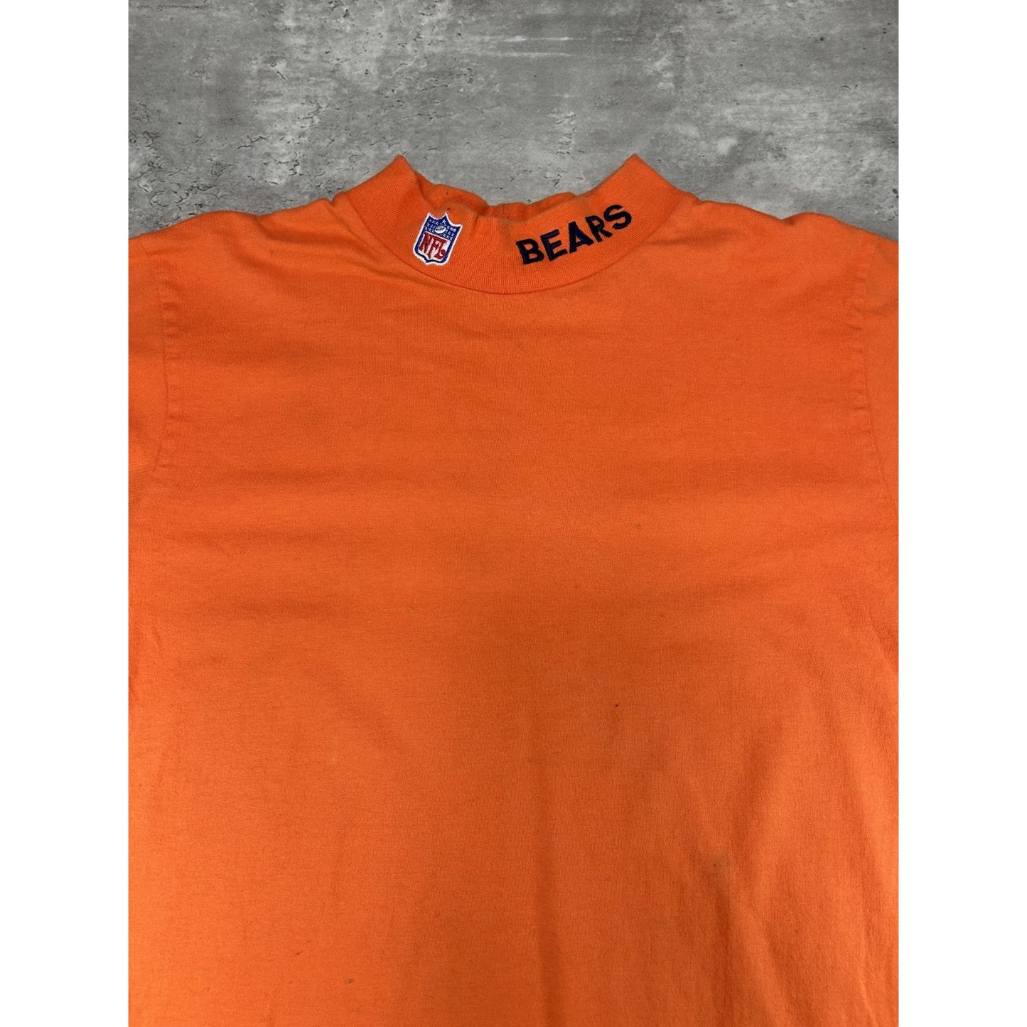 Vintage 90s Chicago Bears NFL Maxit Mock Neck Long Sleeve T-Shirt Size Large