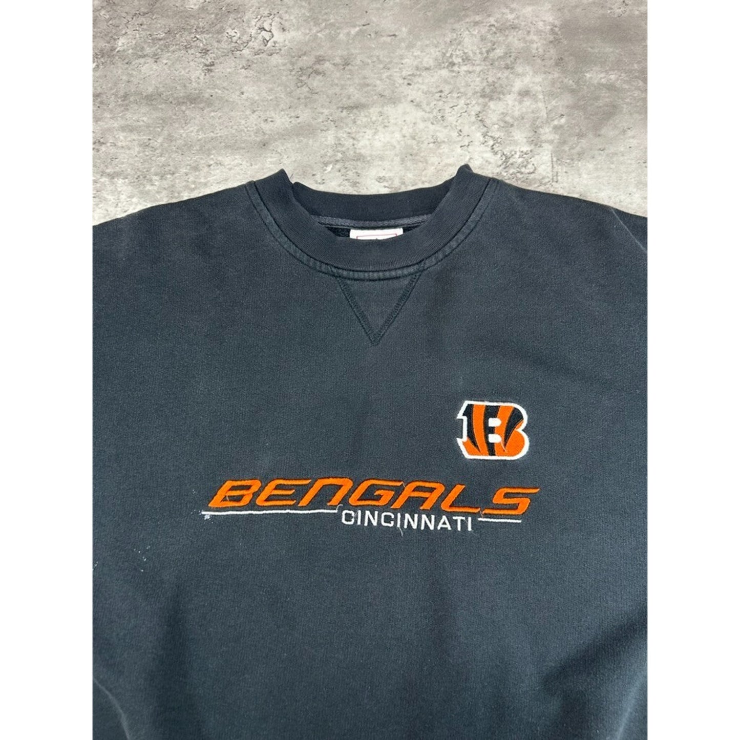Vintage Cinncinati Bengals NFL Embroidered Spellout Football Sweatshirt Size XXL