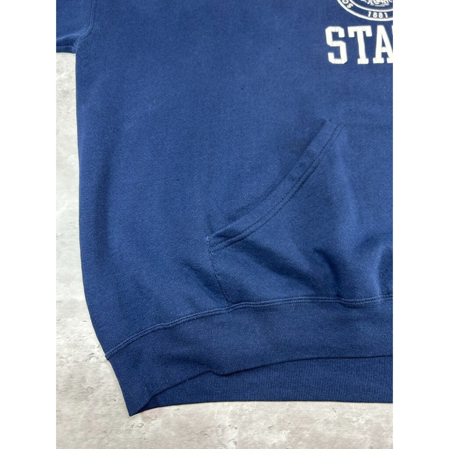 Vintage South Dakota State NCAA Collegiate Crest Hooded Sweatshirt Size XXL Blue