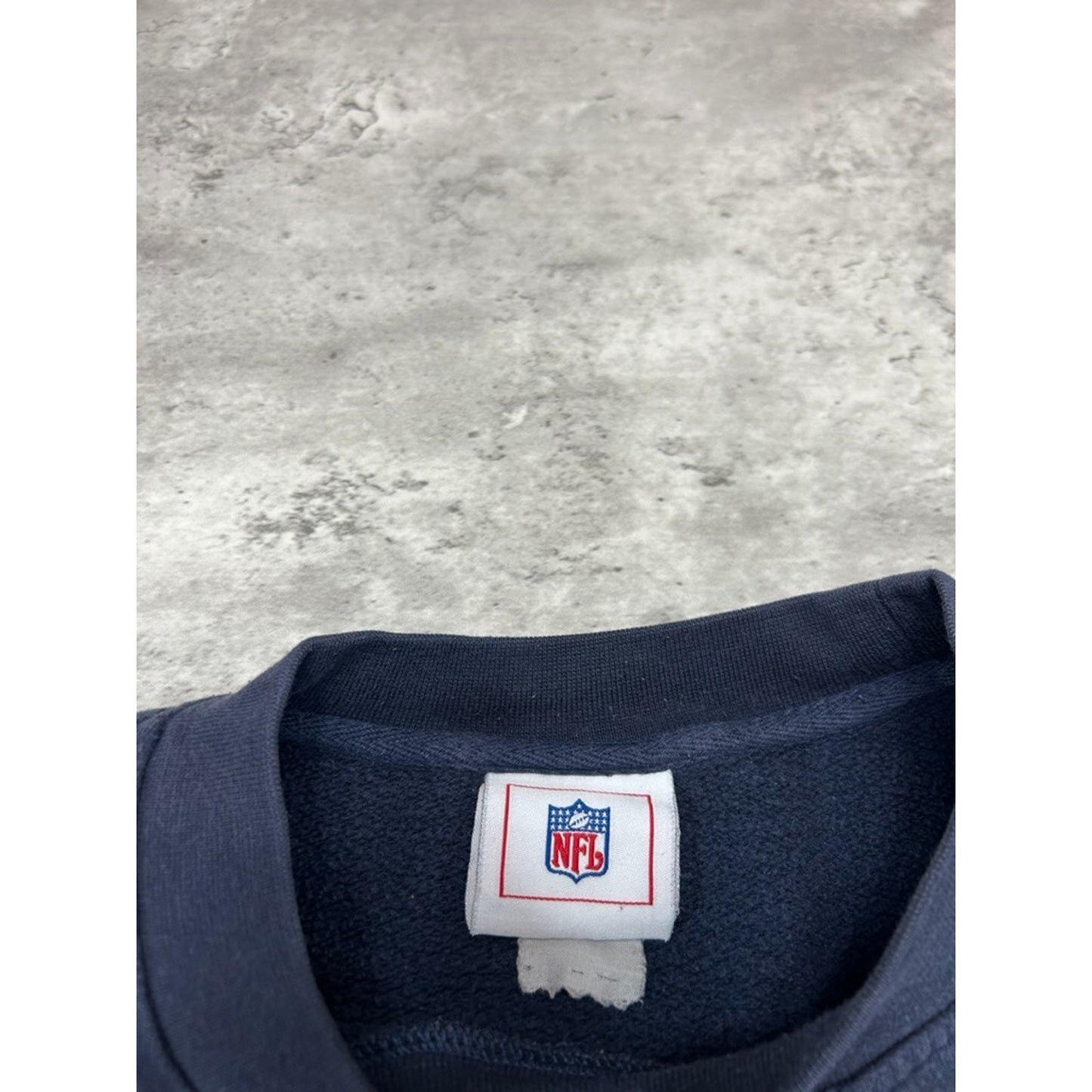Vintage Chicago Bears NFL Embroidered Spellout Football Sweatshirt Size XL Blue