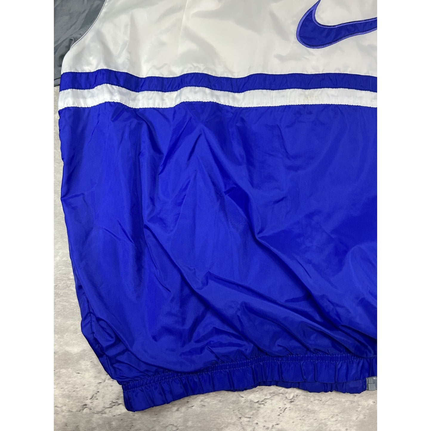 Vintage 90s Nike Embroidered Swoosh Full Zip Nylon Windbreaker Jacket Size 2XL