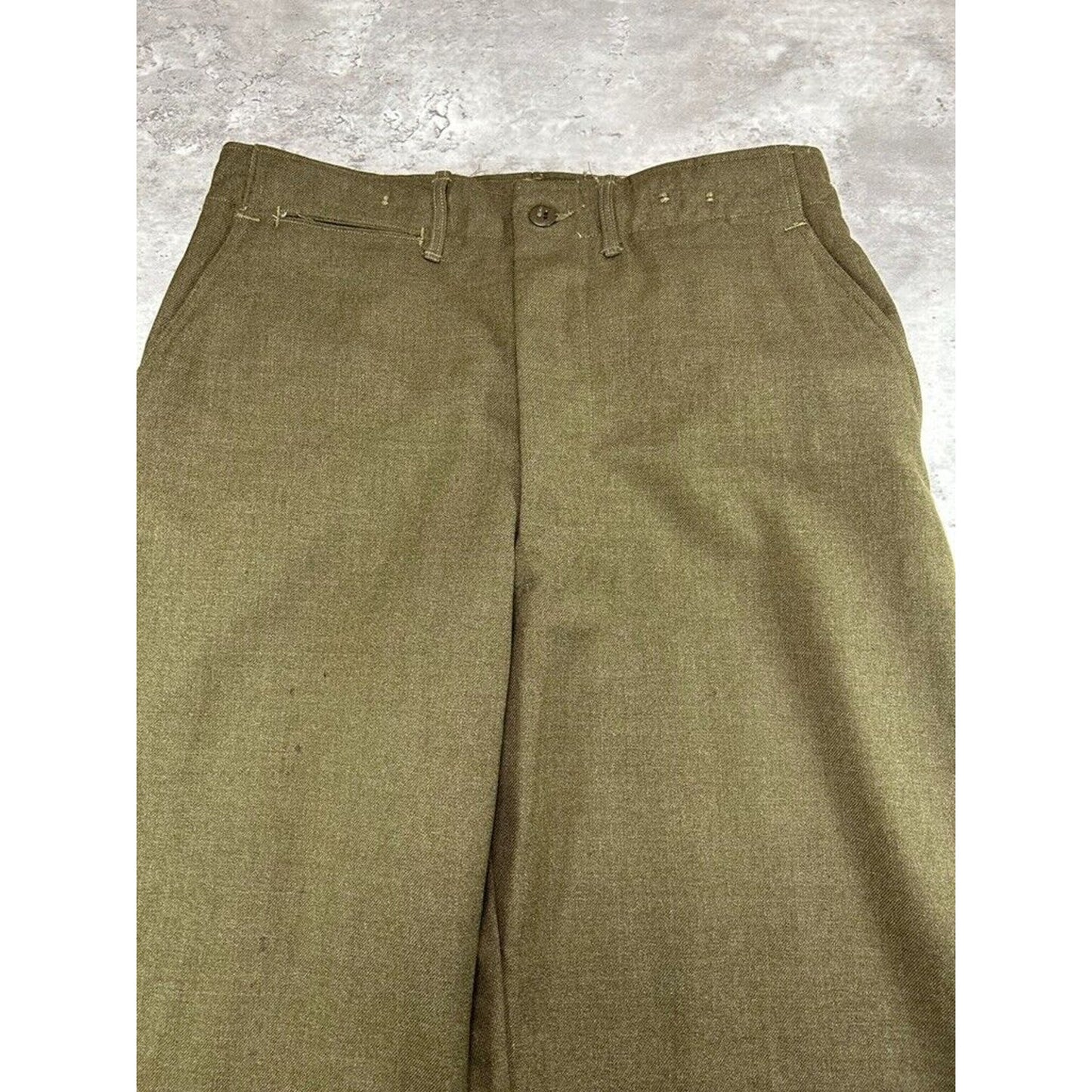 Vintage 1950s Wool Army Trouser Style Slack Pants Size 31