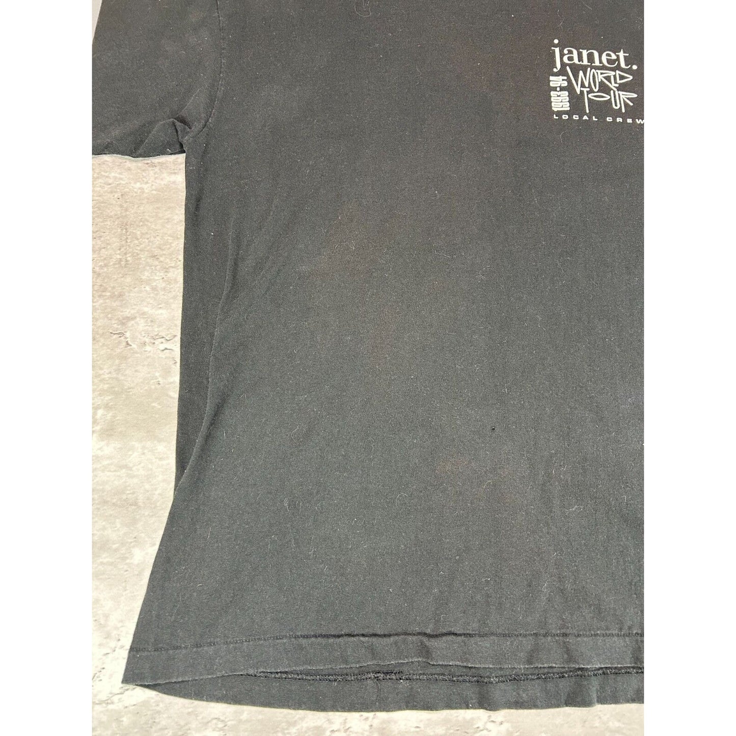 Vintage 1994 Janet Jackson Pop Music World Tour Local Crew T-Shirt Size XL