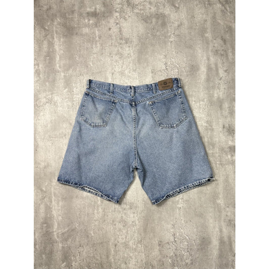 Vintage Wrangler Authentic Jeans Light Wash Denim Shorts Size 38 Blue