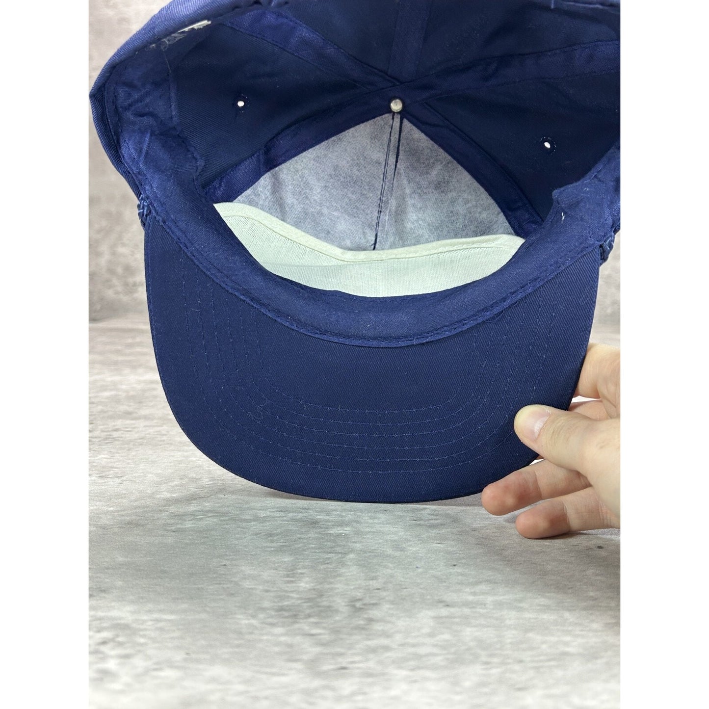 Vintage Varsity Ford Ann Arbor Graphic Spellout Logo Snapback Hat OSFA Blue
