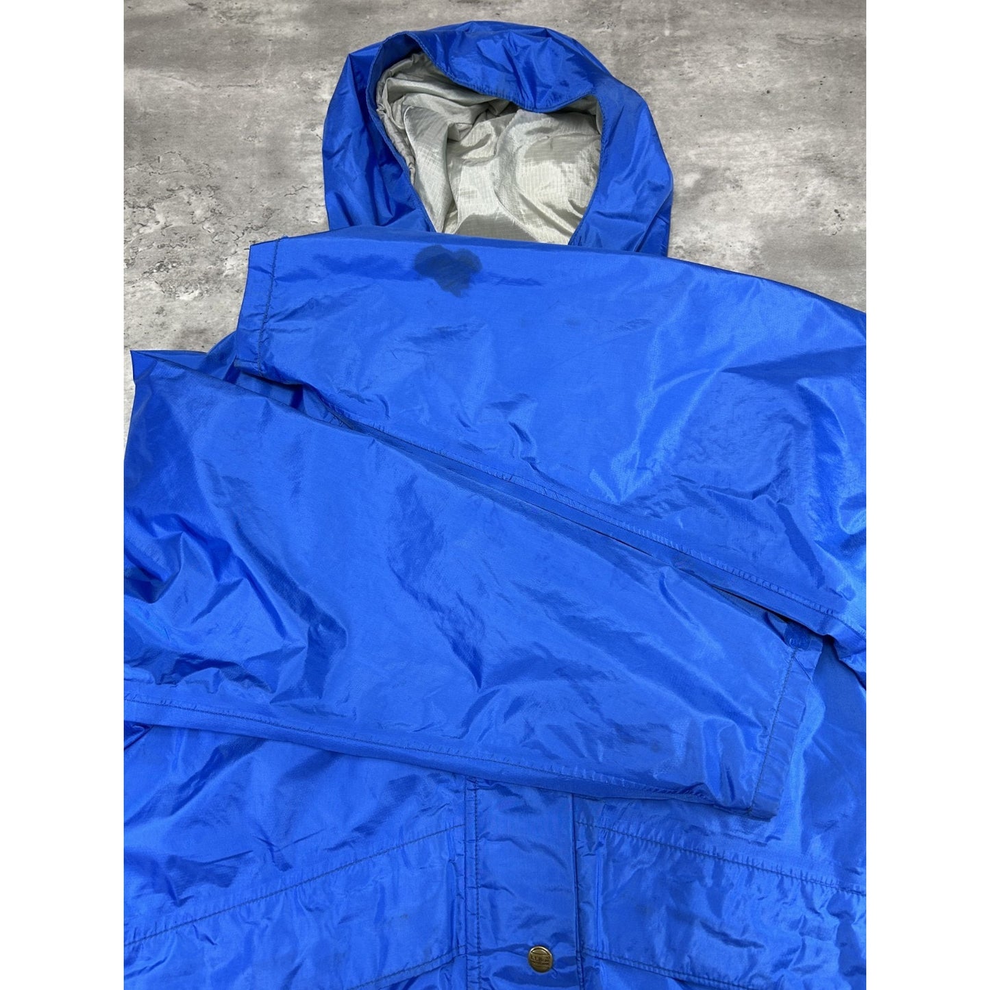 Vintage Womens 80s/90s L.L. Bean Nylon Full Zip Hooded Windbreaker Jacket Size M