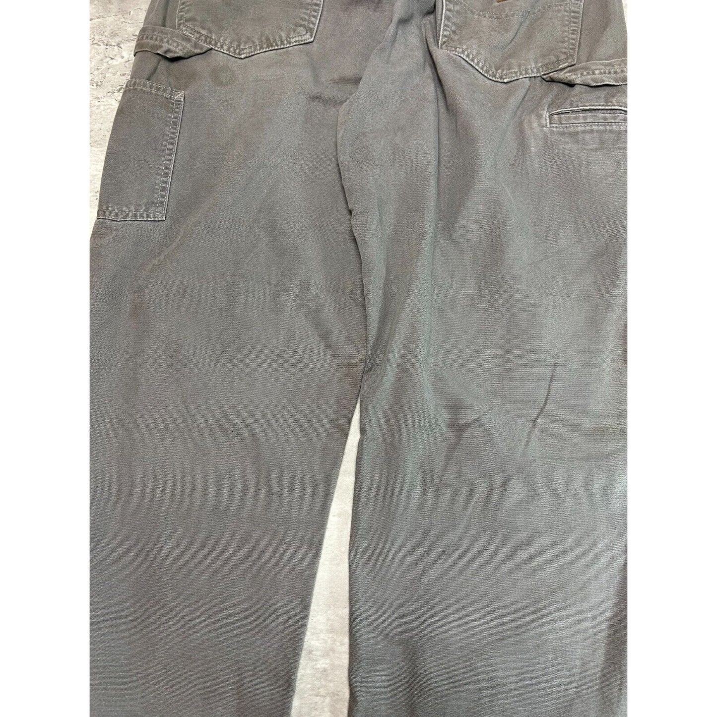 Carhartt Loose Fit Canvas Workwear Carpenter Pants Size 36 Gray