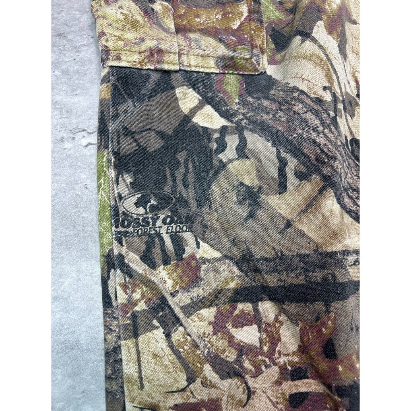Vintage Jerzees Mossy Oak Forest Floor Camo Cargo Hunting Pants Size 41