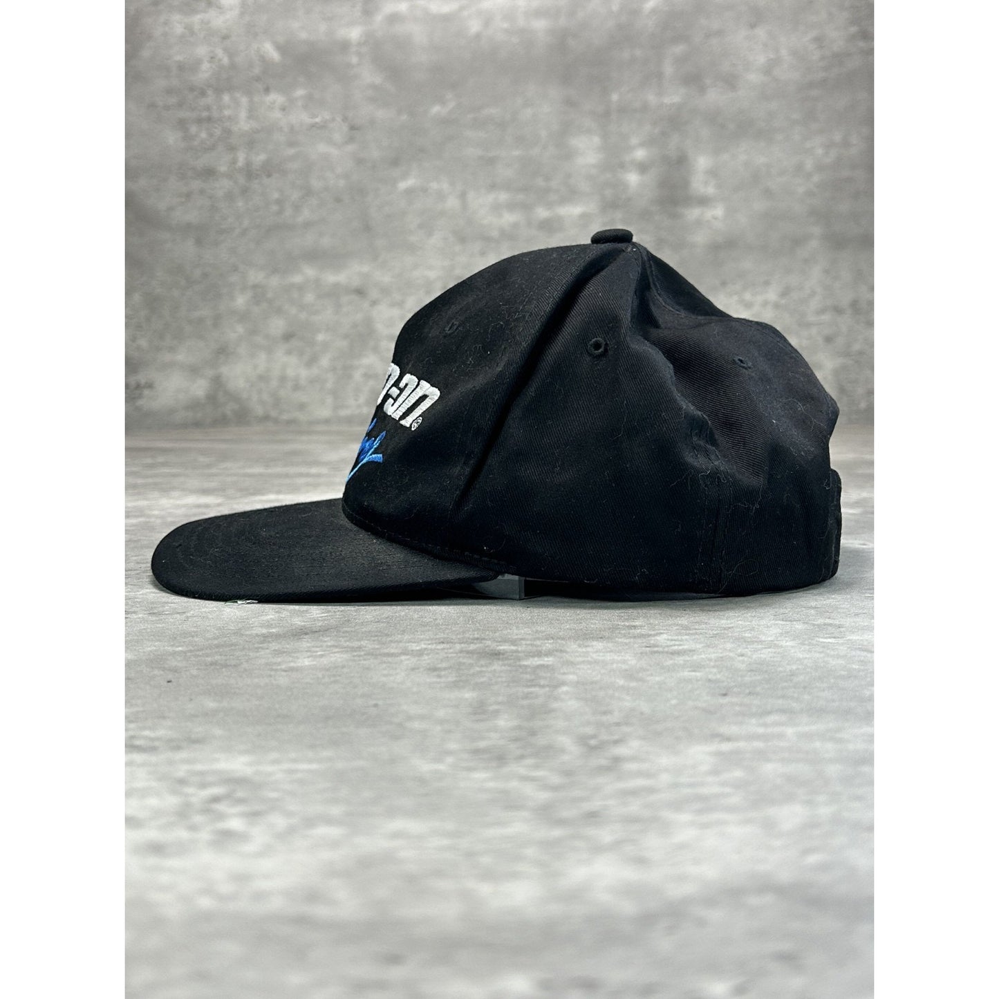 Vintage 90s Snap On Racing Embroidered Spell Out Snapback Hat OSFA Black
