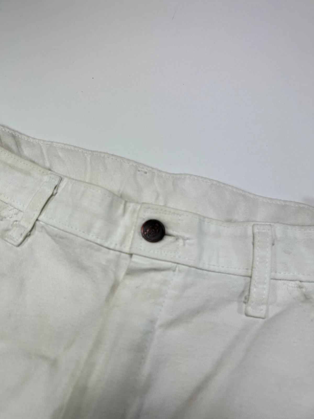 Vintage Dickies Canvas Workwear Carpenter Painters Pants Size 36 White