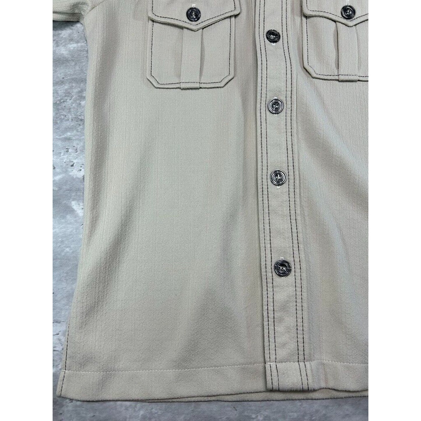 Vintage 1970s Cal Jac Button Up Jacket Contrast Stitch Jacket Size Medium