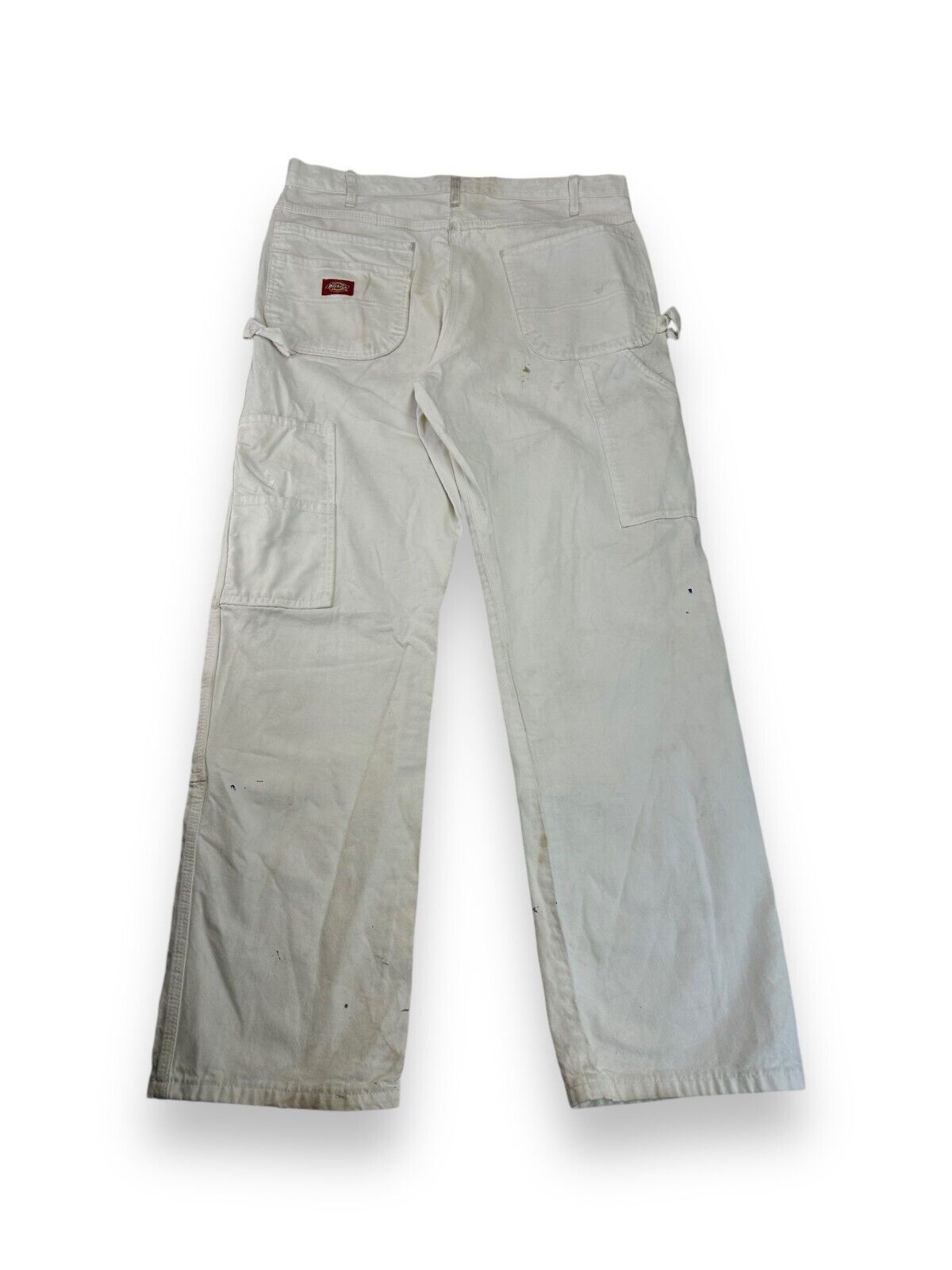 Vintage Dickies Canvas Workwear Carpenter Painters Pants Size 36 White
