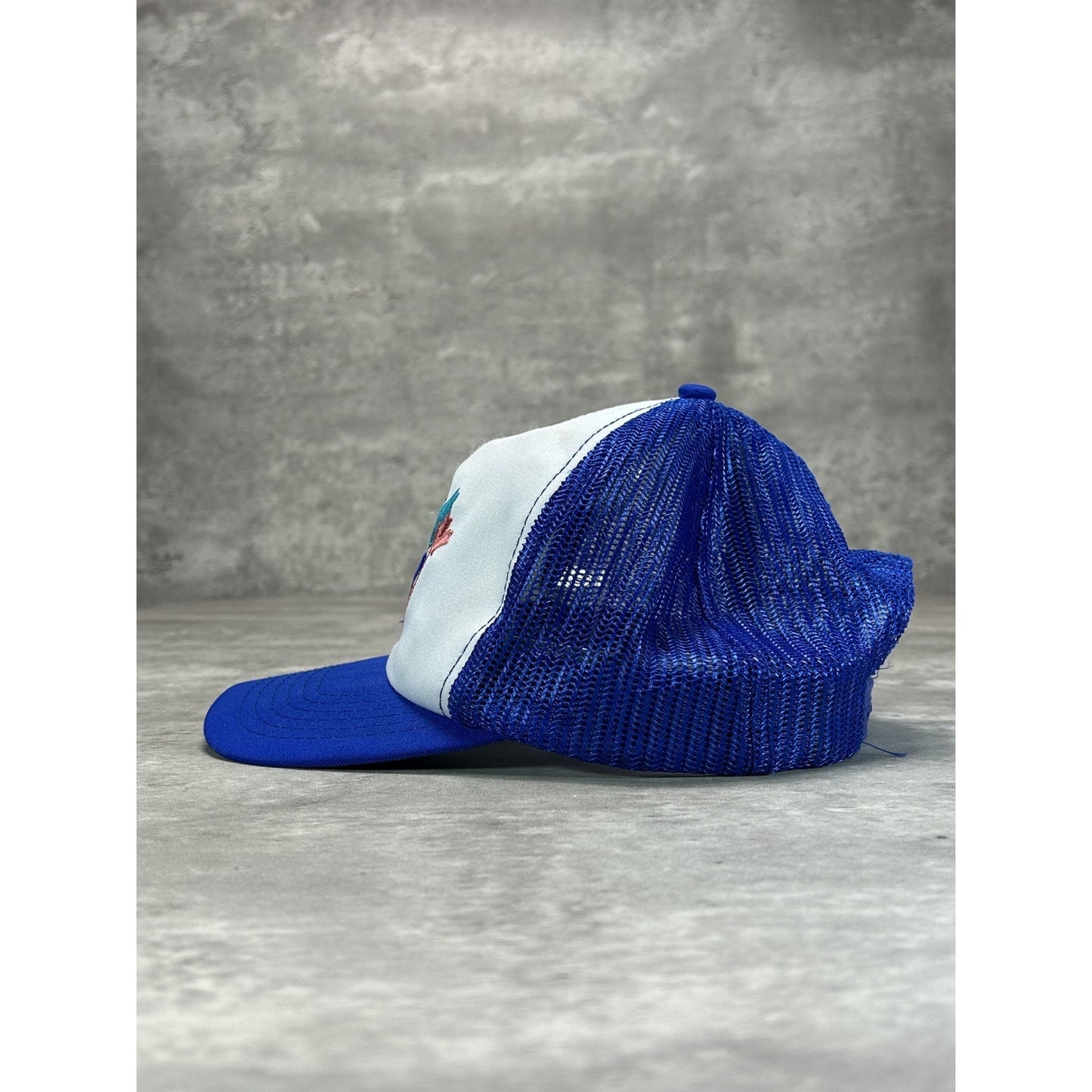 Vintage 80s/90s Toronto Blue Jays MLB Embroidered Logo Trucker Snapback Hat OSFA