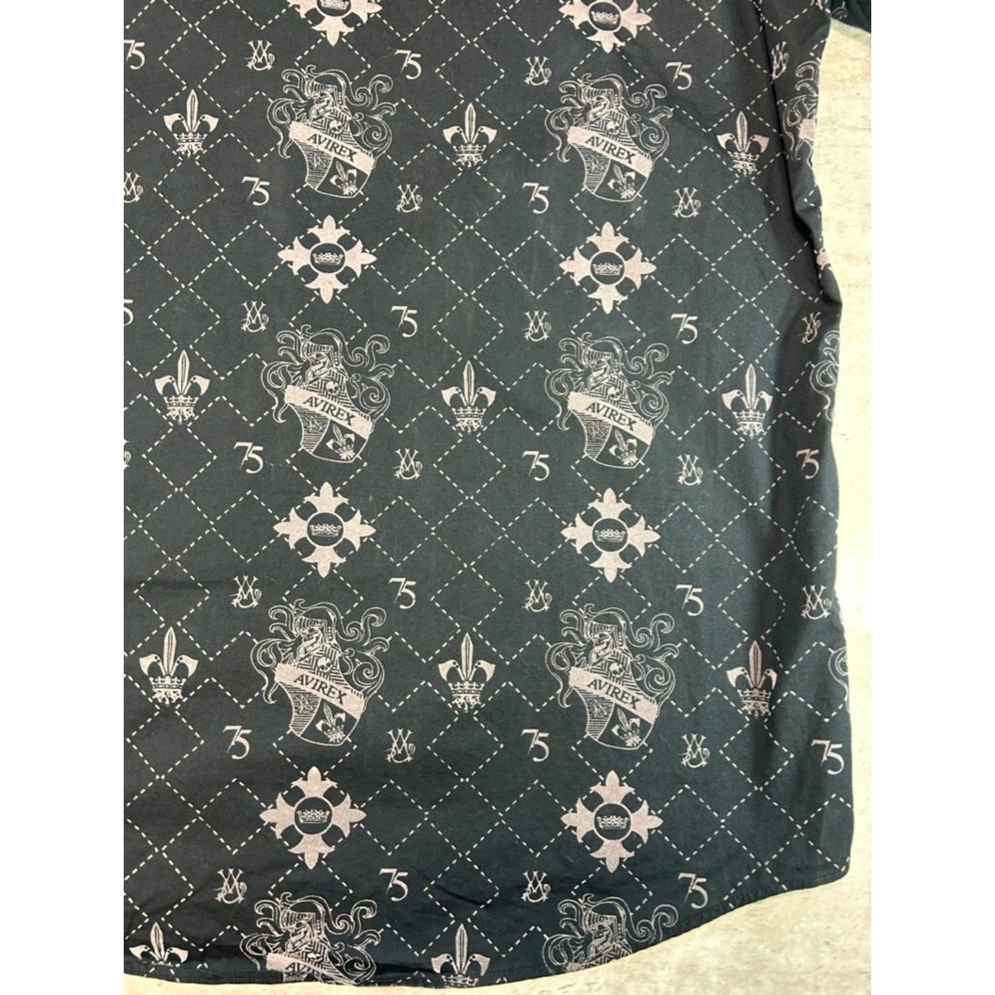 Vintage Y2K Avirex All Over Print Checkered Long Sleeve Button Up Shirt Size XXL