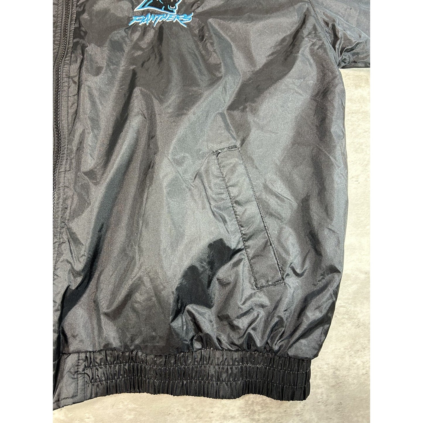 Vintage 90s Carolina Panthers NFL Pro Player Nylon Windbreaker Jacket Size XXL